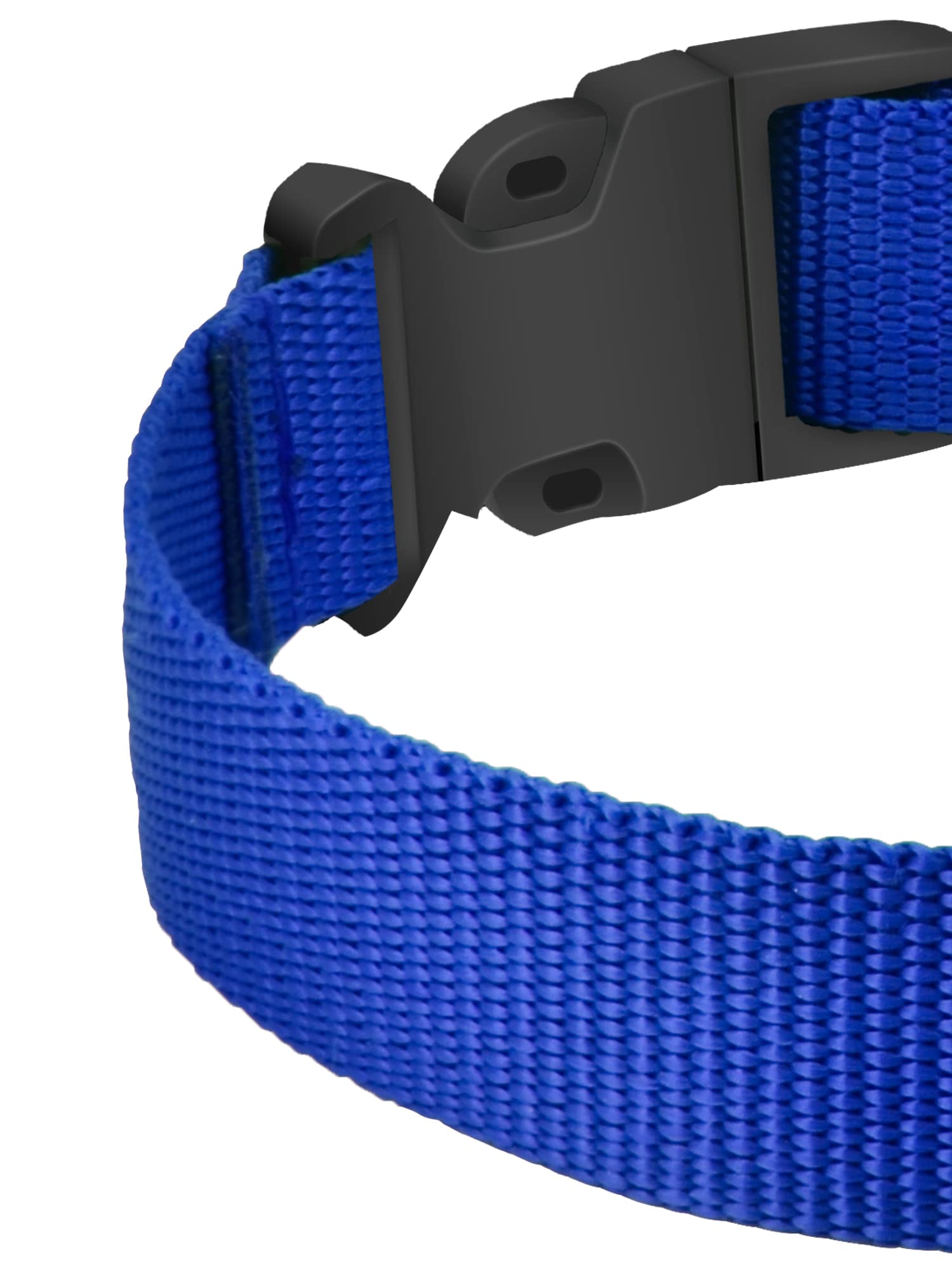 Petjoy Replacement Collar Strap For Bark And Shock Collars, 8-27 Inches Adjustable E-Collar (2-Pack Blue & Red)