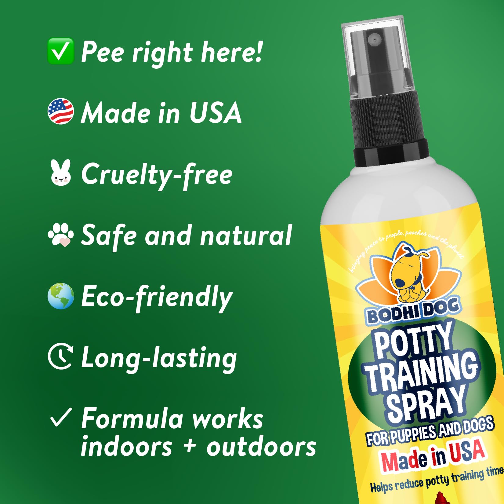 Bodhi Dog Potty Training Spray - Puppy & Dog Training Aid For Indoor & Outdoor Attractant Spray Use - Encourages Proper Dog Pee