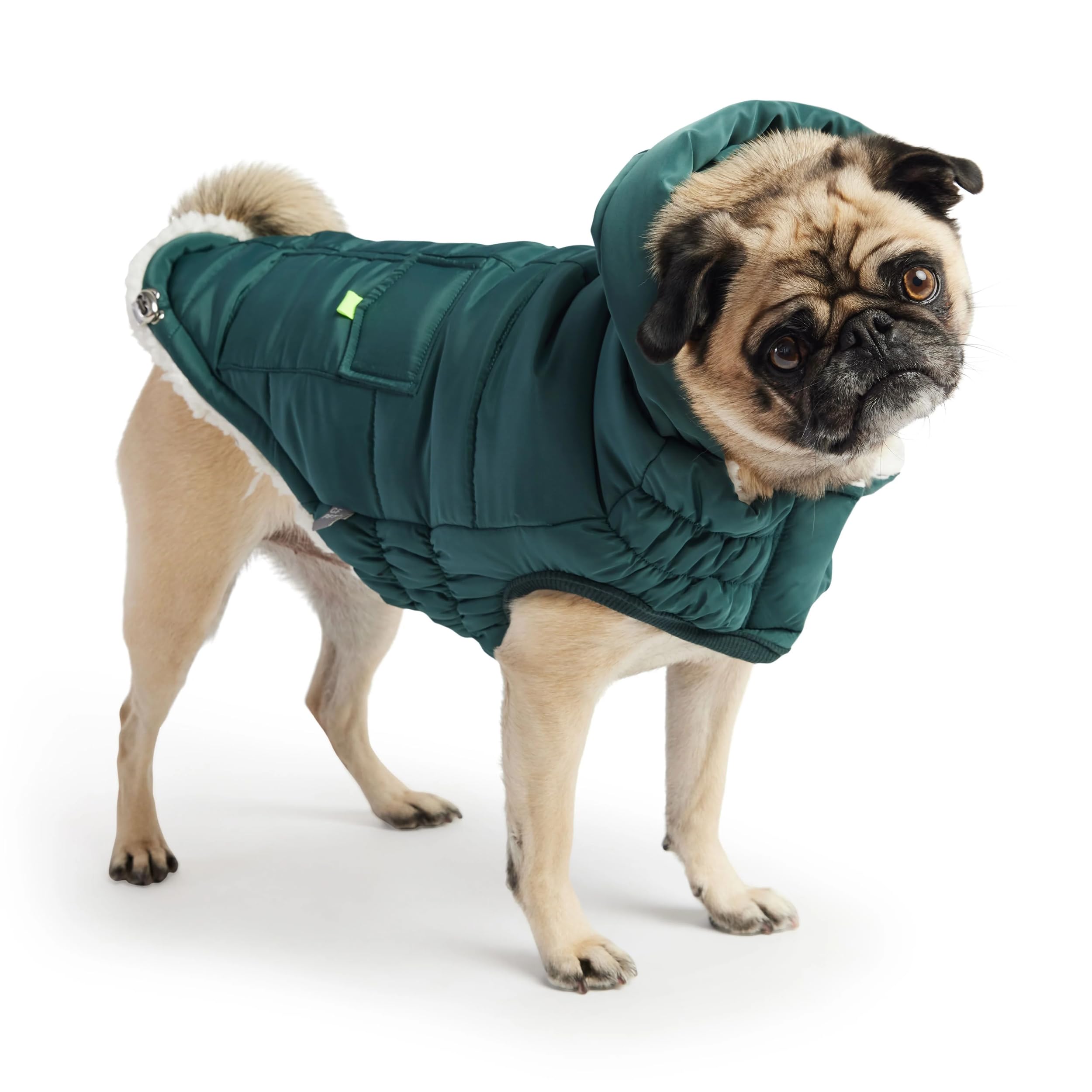 Gf Pet The Elasto-Fit Puff Parka - Ultra-Warm Insulated Dog Jacket For Dogs | Weather-Resistant | Stylish Winter Coat For Pets | Adjustable Fit Dog Outerwear - 3Xl, Teal
