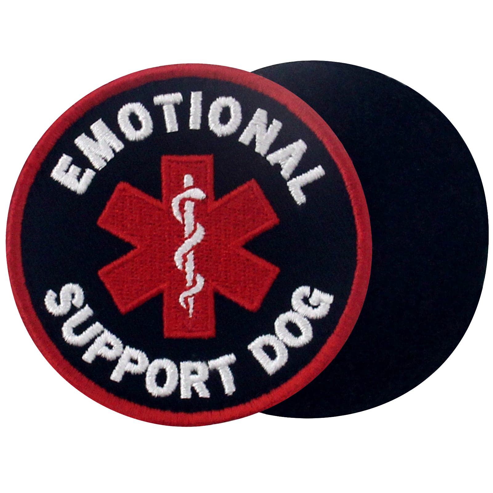 Tailwag Planet Service Dog Ems Emotional Support Dog Morale Tactical Patch Embroidered Badge Fastener Hook & Loop Emblem