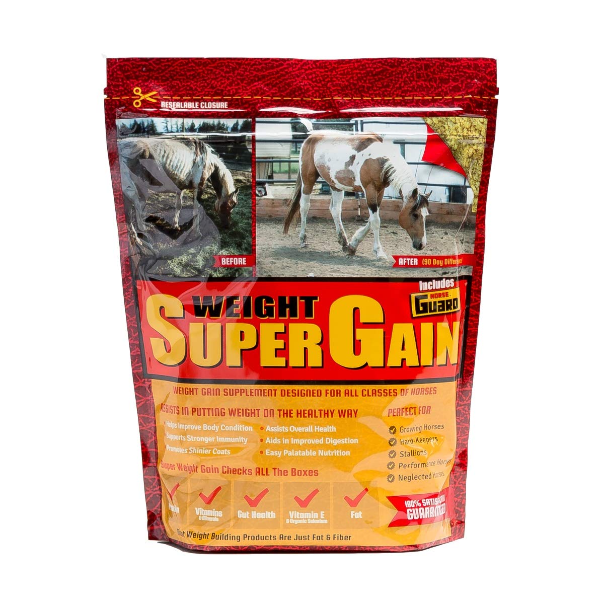 Horse Guard Super Weight Gain 10 lb, Equine Vitamin Mineral, Probiotic & Weight Gain Supplement
