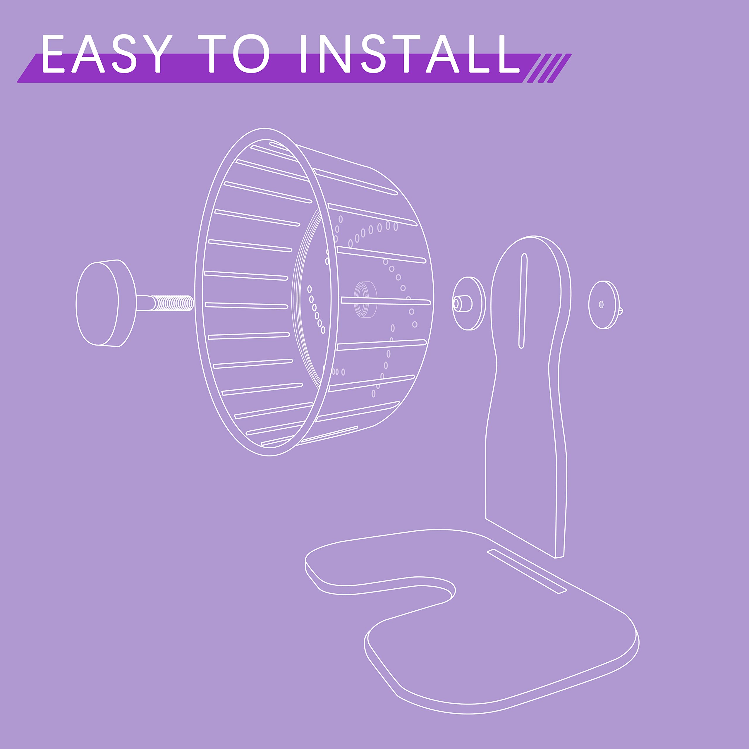 Petest Hamster Exercise Wheel, Silent Spinner Hamster Running Wheels, Diameter 8.3 Inch, Purple