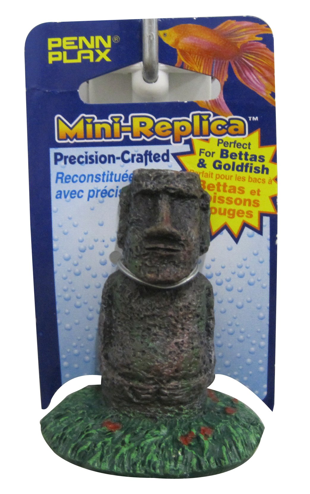 Penn-Plax Easter Island Head Statue Figurine – Decoration For Aquarium And Fish Tanks – Small (Rr858)