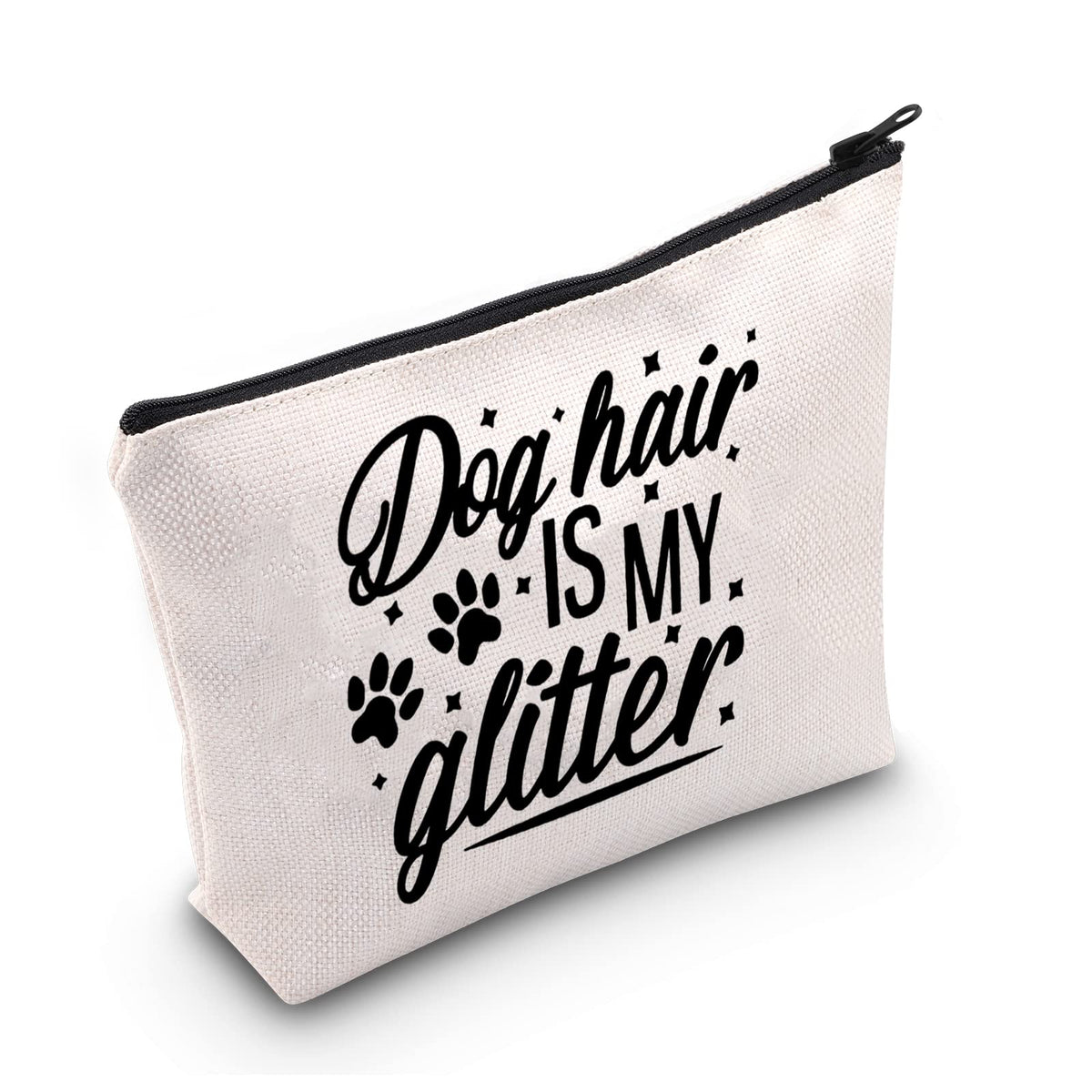 Levlo Funny Pet Groomer Gift Pet Lovers Gift Dog Hair Is My Glitter Makeup Bags Cute Puppy Gifts (Dog Hair Is My Glitter)