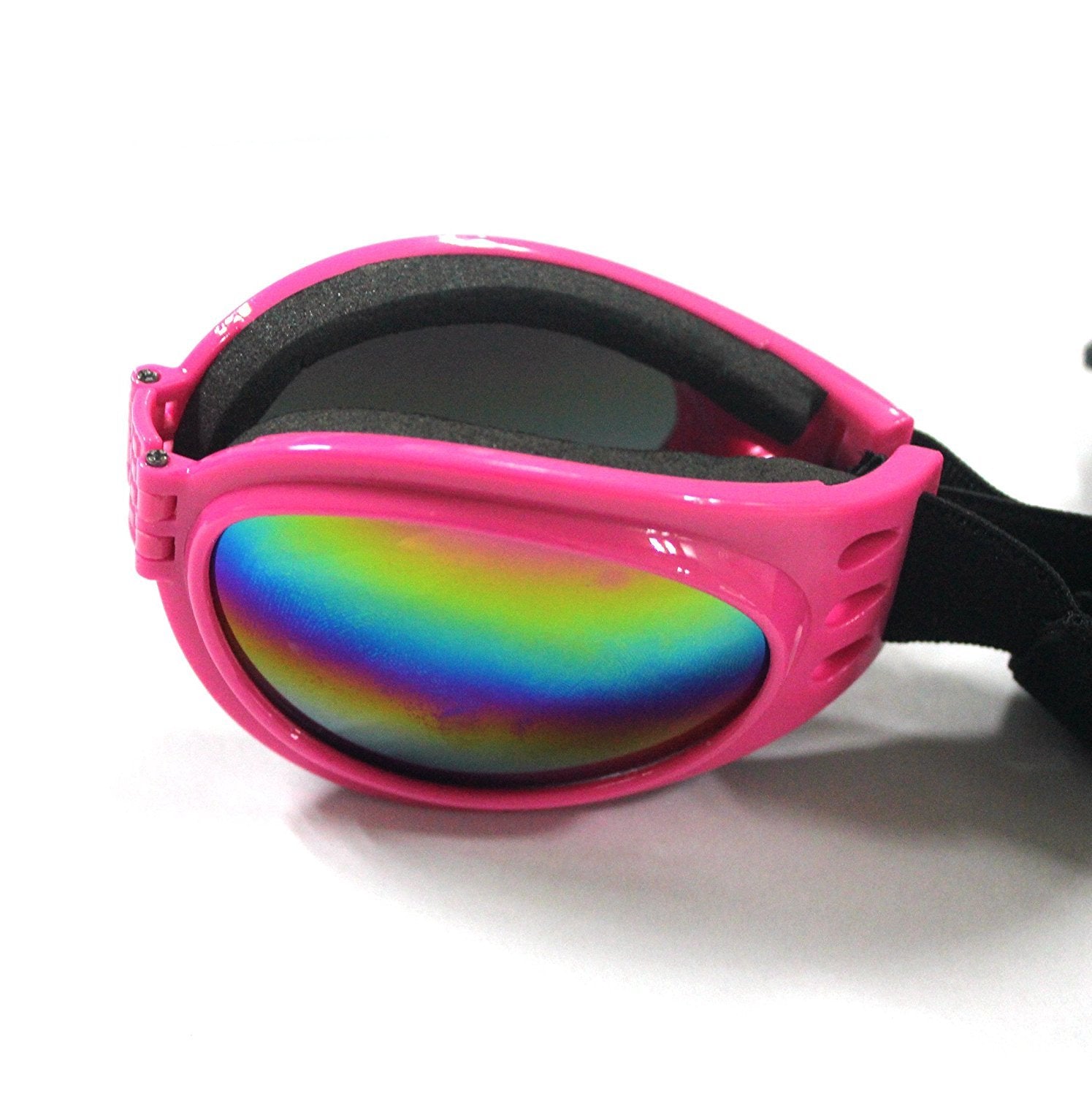 Foldable Dog Sunglasses Pet Goggles For Dog Eye Protection Outdoor Sport Sunglasses For Midium Large Dogs (Pink)