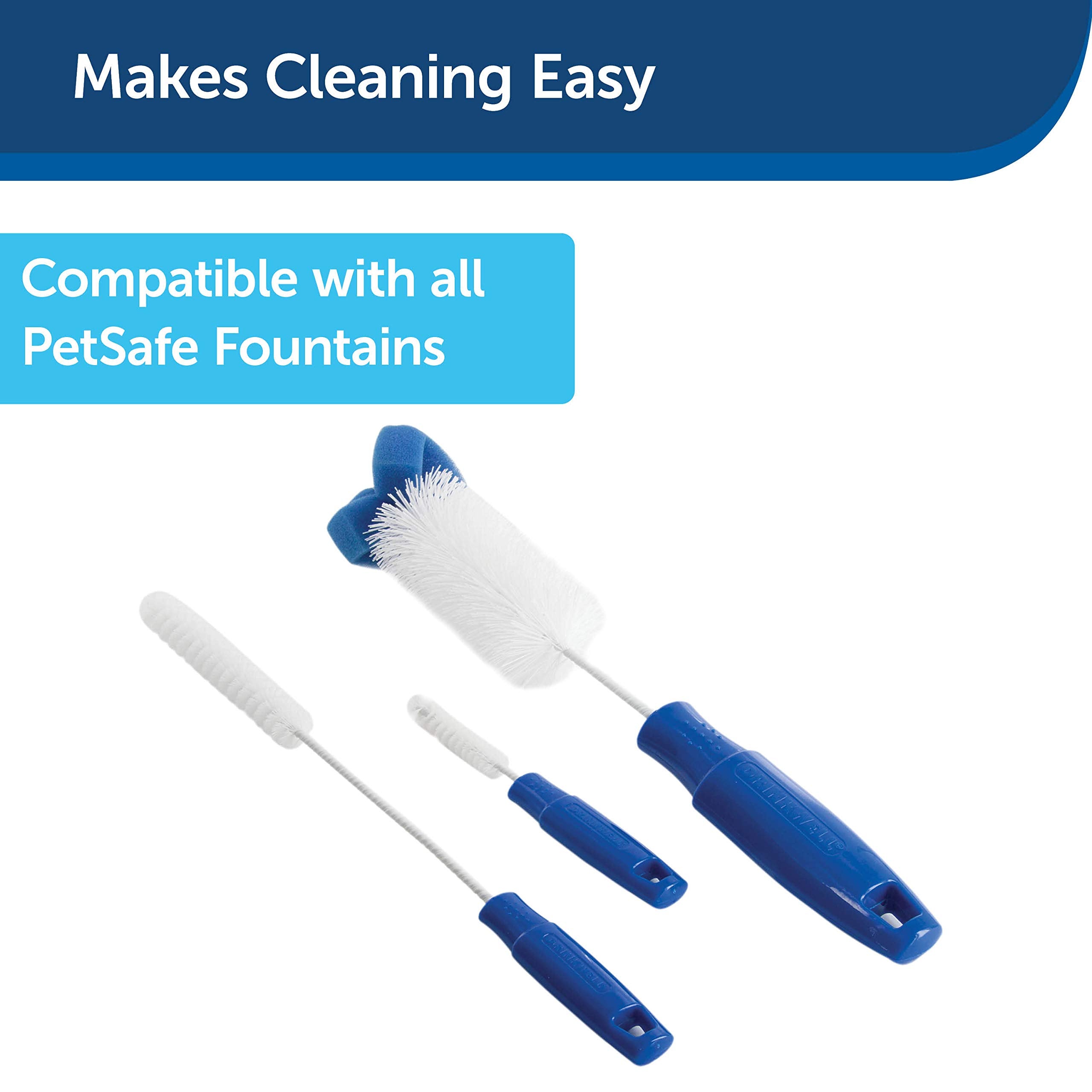 Petsafe Drinkwell Pet Fountain Cleaning Kit, 3 Brushes, Works With All Petsafe Cat And Dog Water Dispensers, Convenient And Easy