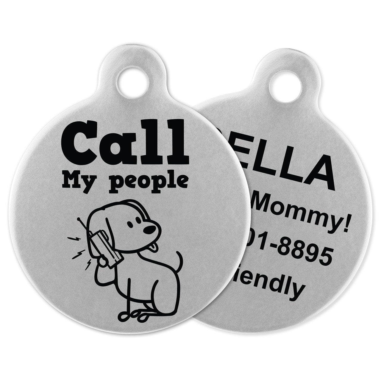 If It Barks - Engraved Pet Id Tags For Dogs - Personalized Stainless Steel Identification Tags - Custom Name Tag Attachment - Made In Usa, Call My People