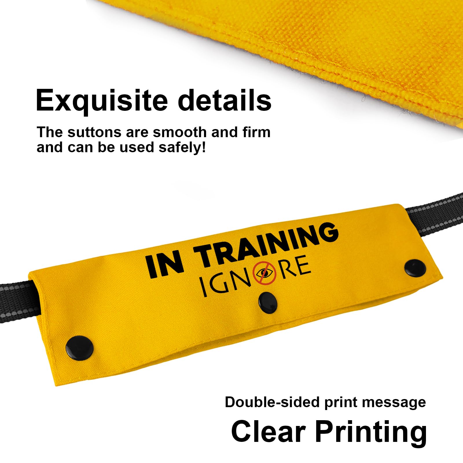 Yrovwenq In Training Ignore Funny Dog Leash Yellow Wrap For Dog Ropes With Ignore Sign (In Training Ignore Sleeve)