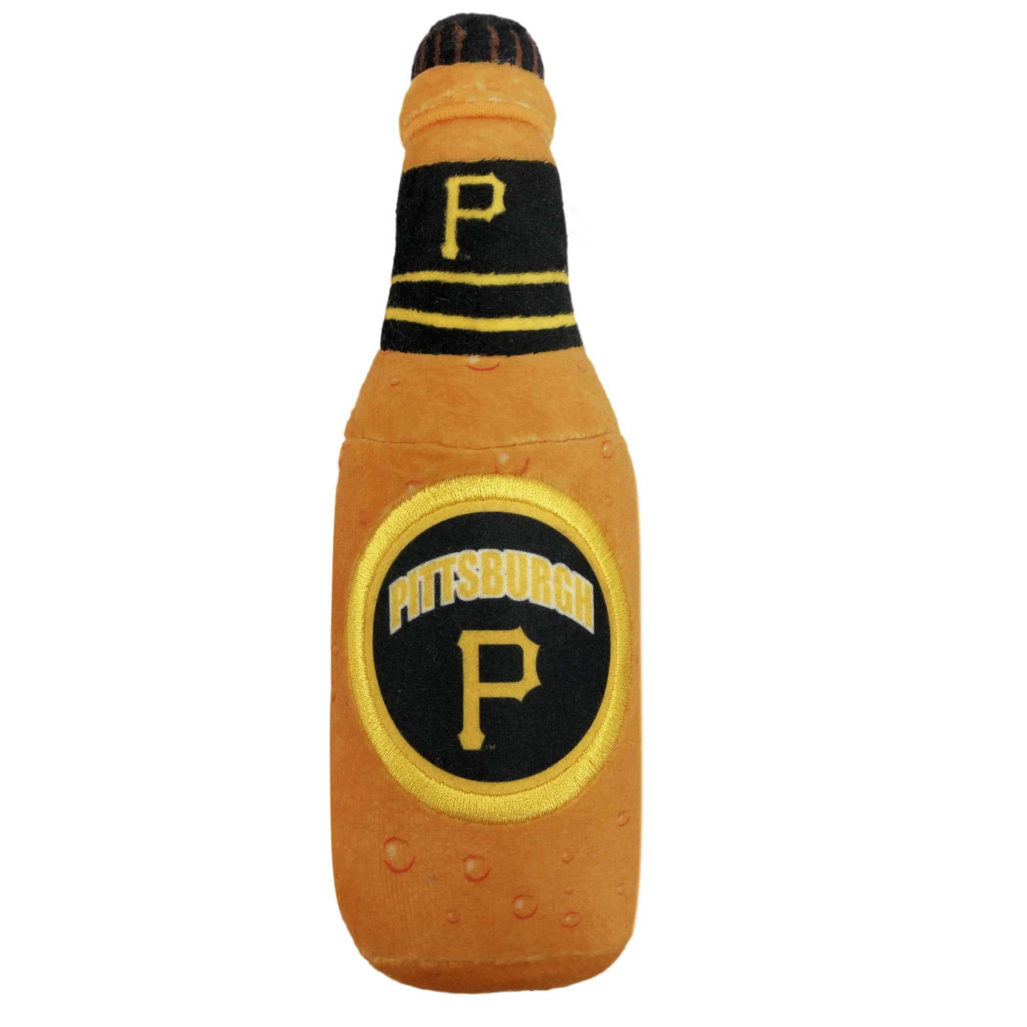 Mlb Pittsburgh Pirates Stadium Beer Bottle Plush Dog Toy-Cutest Plush Toy For Dogs & Cats With Inner Squeaker & Premium Embroide