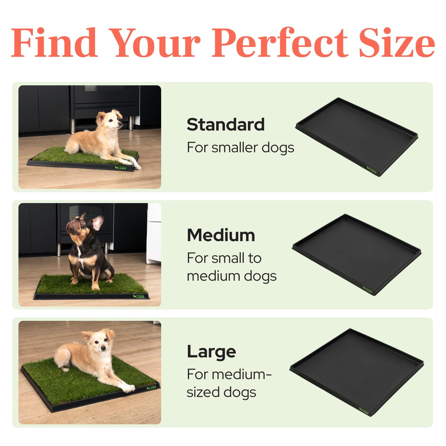 Doggielawn Non-Spill Dog Potty Training Tray - Leak-Proof Hdpe Plastic Grass Pad Holder For Apartments & Urban Homes - Reusable
