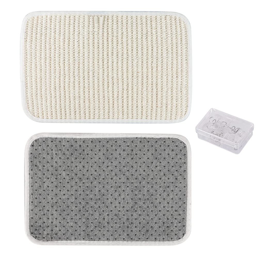 2Pcs Cat Scratcher Mat Sofa Protector Natural Sisal Cat Scratching Mat Cat Scratch Couch Bed Corner Cover Heavy Duty Couch Guard