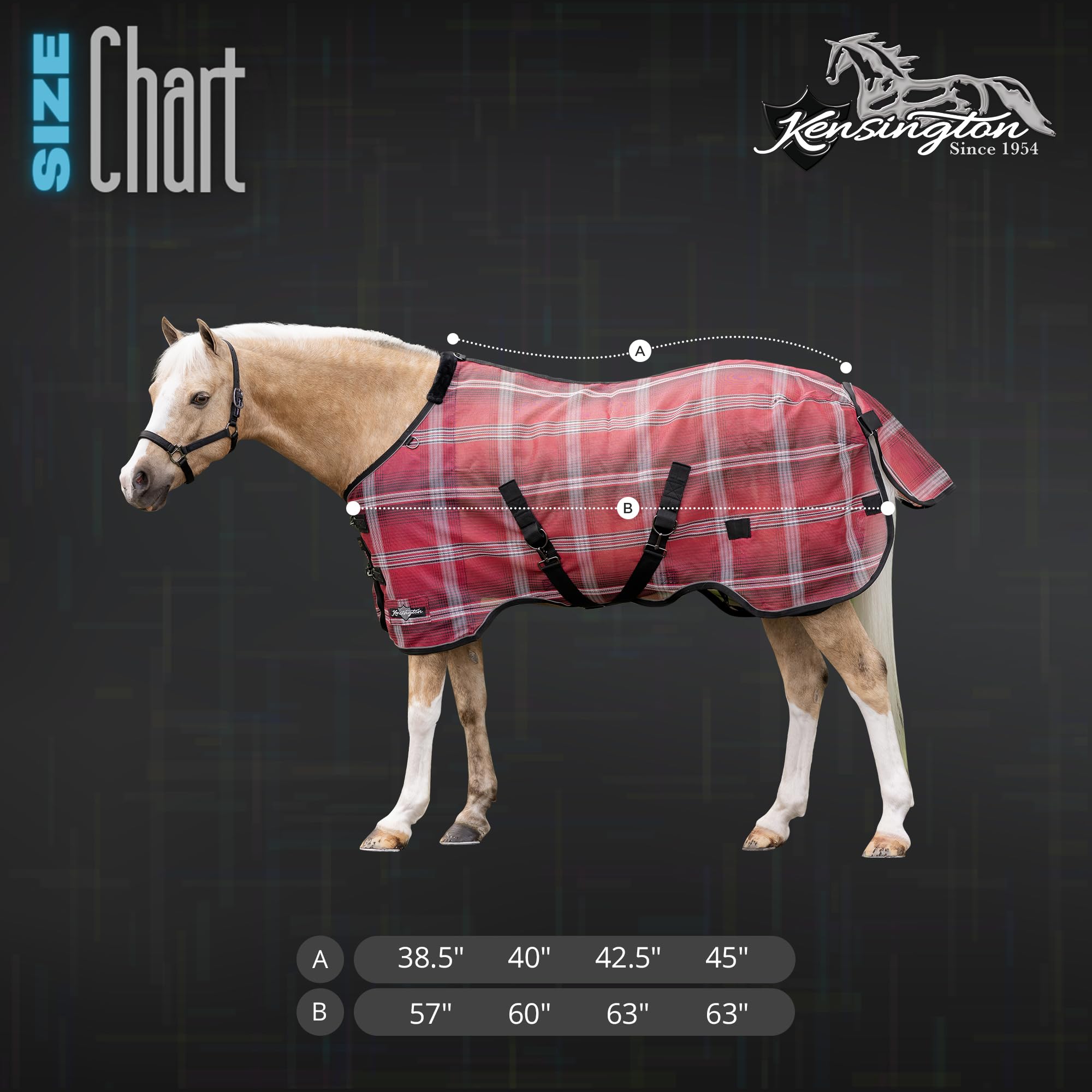 Kensington Breathable And Uv Protective Sheet Surefit All Season Protection For Horse - 57'', Atlantis