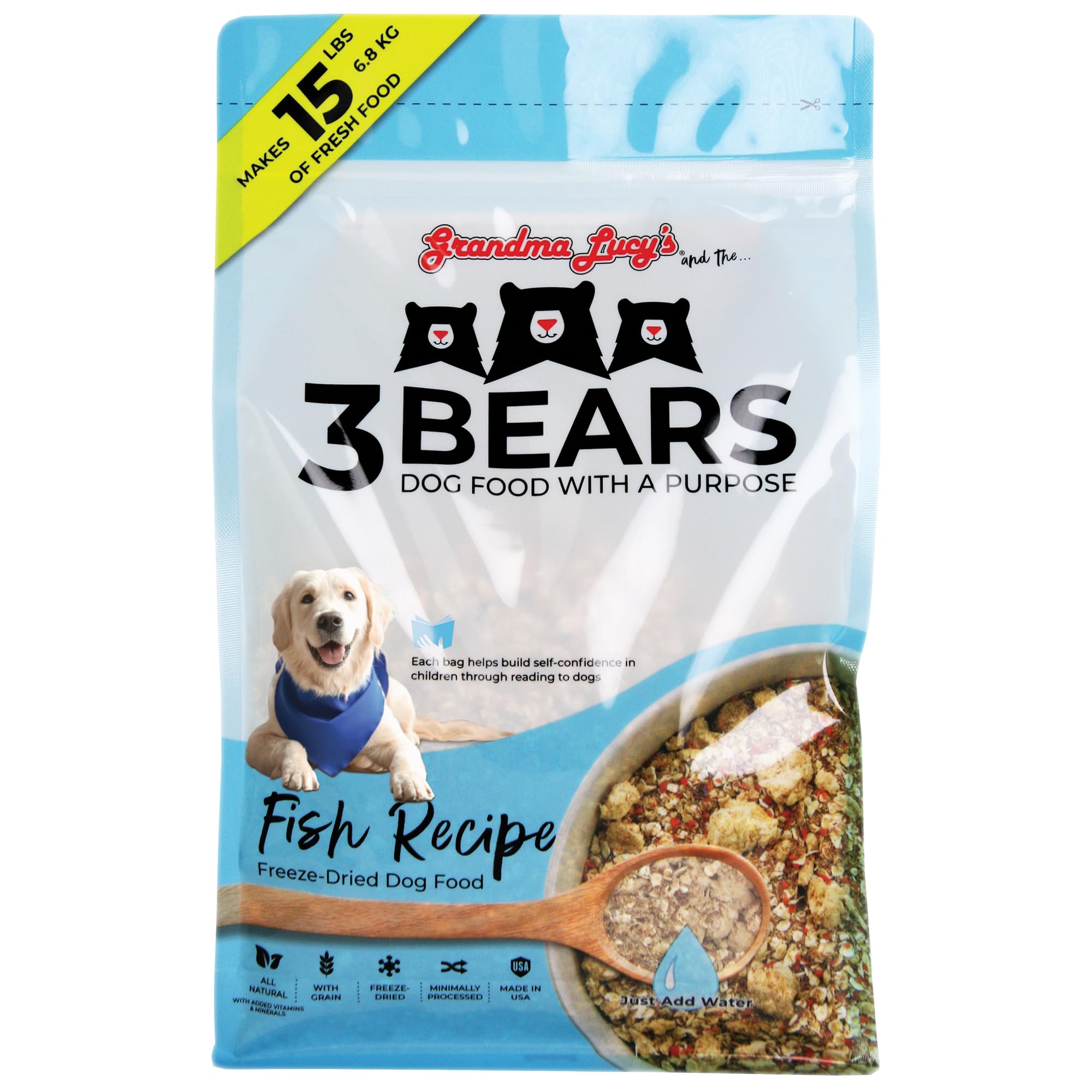 Grandma Lucys 3 Bears Fish Dog Food - 3lb