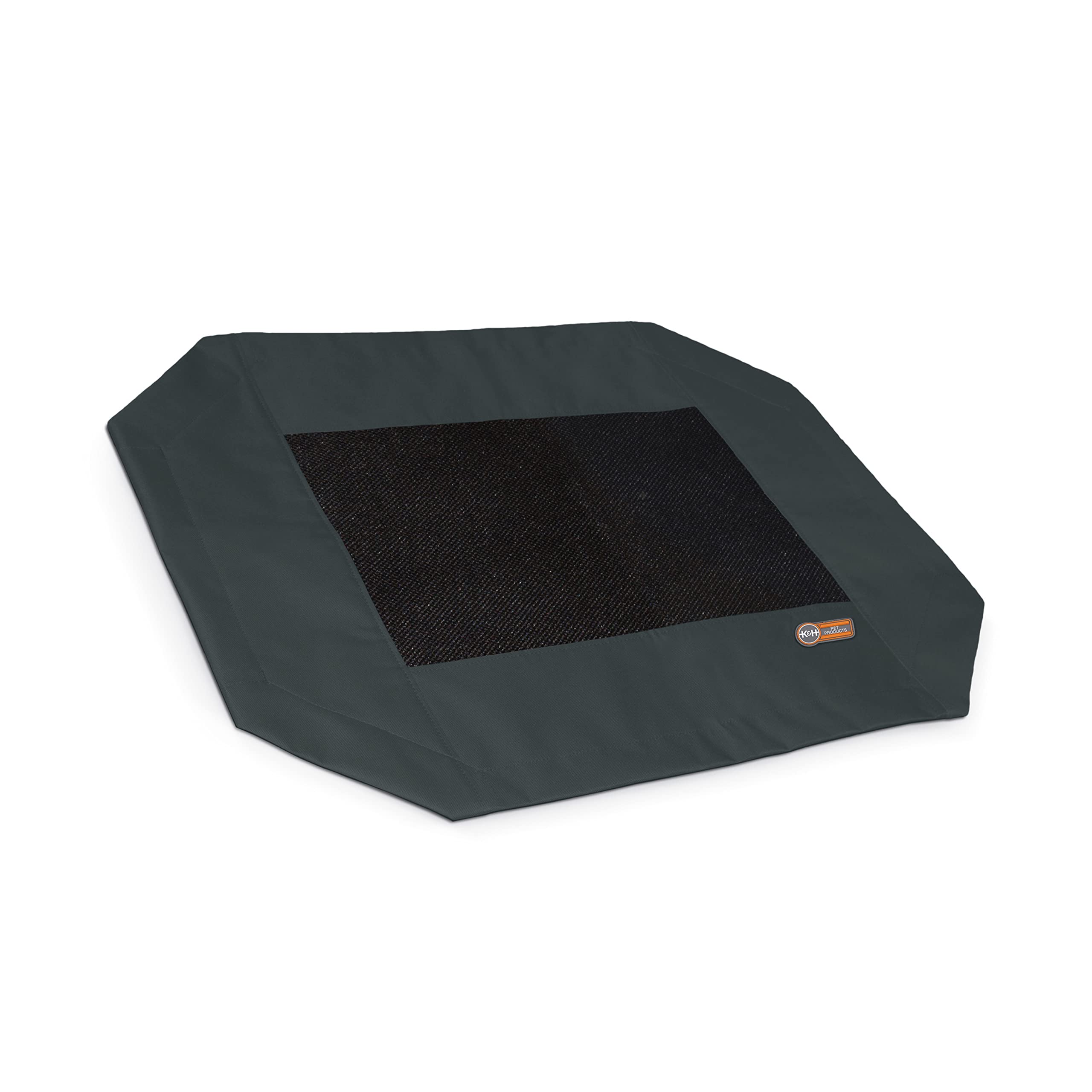 K&H Pet Products Original Pet Cot Replacement Cover (Cot Sold Separately) Charcoal/Black Medium 32 X 25 Inches