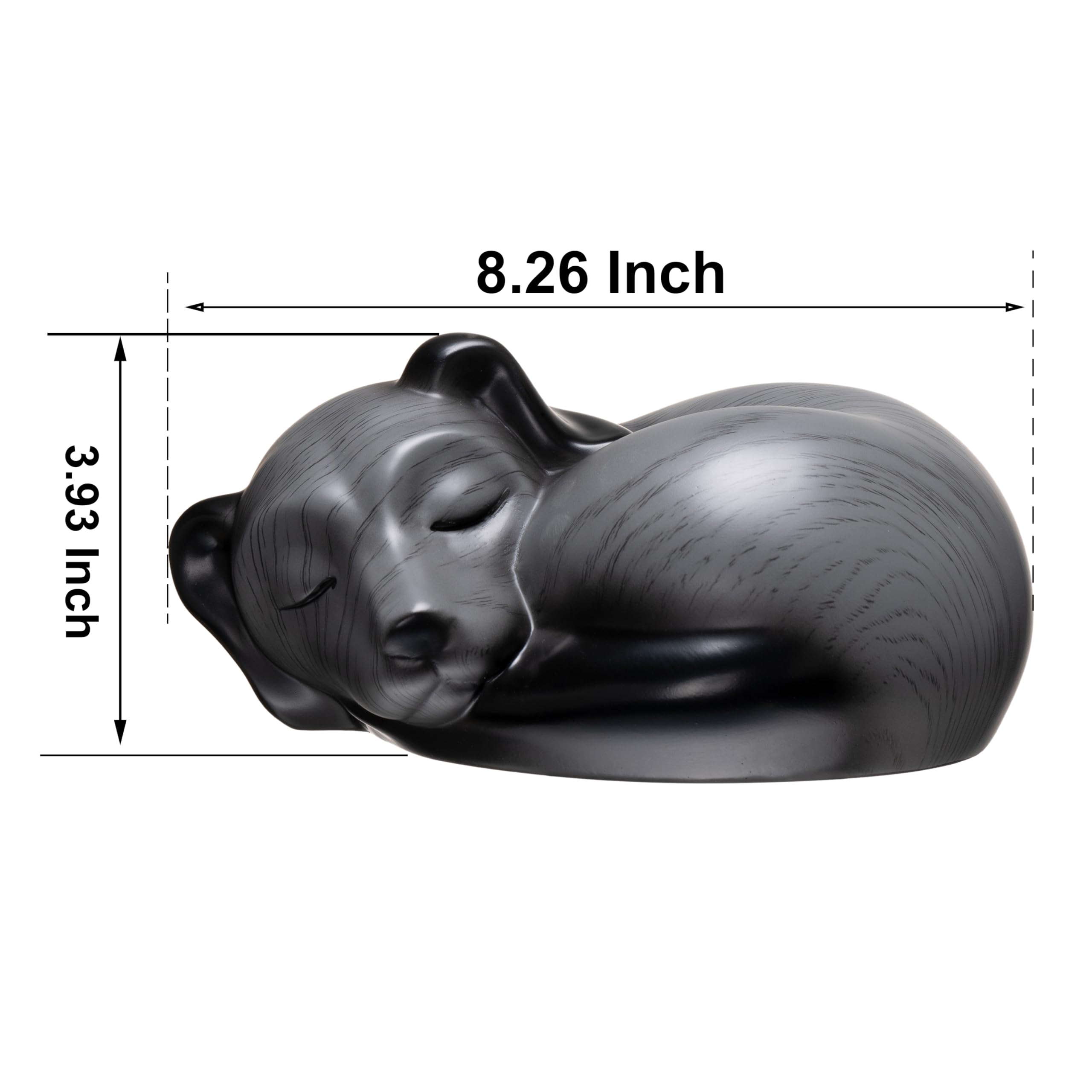 Kriss Art Pet Urns,Sleeping Resin Cremation Dog Urn, Dog Urns For Ashes, Small Animal Urn(Gray)