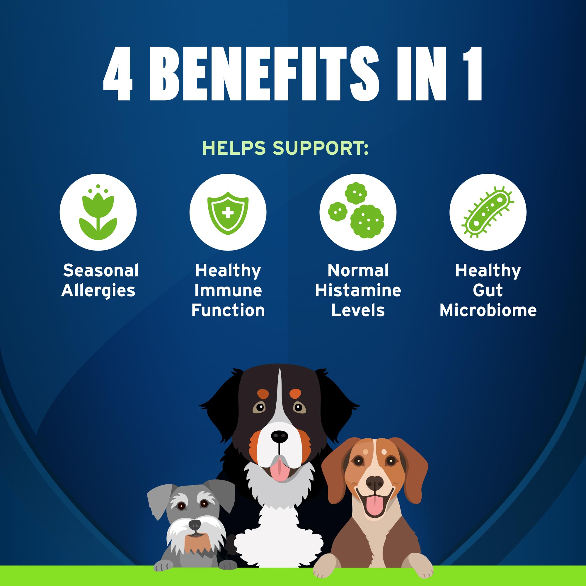 Pet Protect Allergy* & Immune+ Soft Chews for Dogs, Vet-Formulated Seasoderm, Bacon Flavor, 60 Count