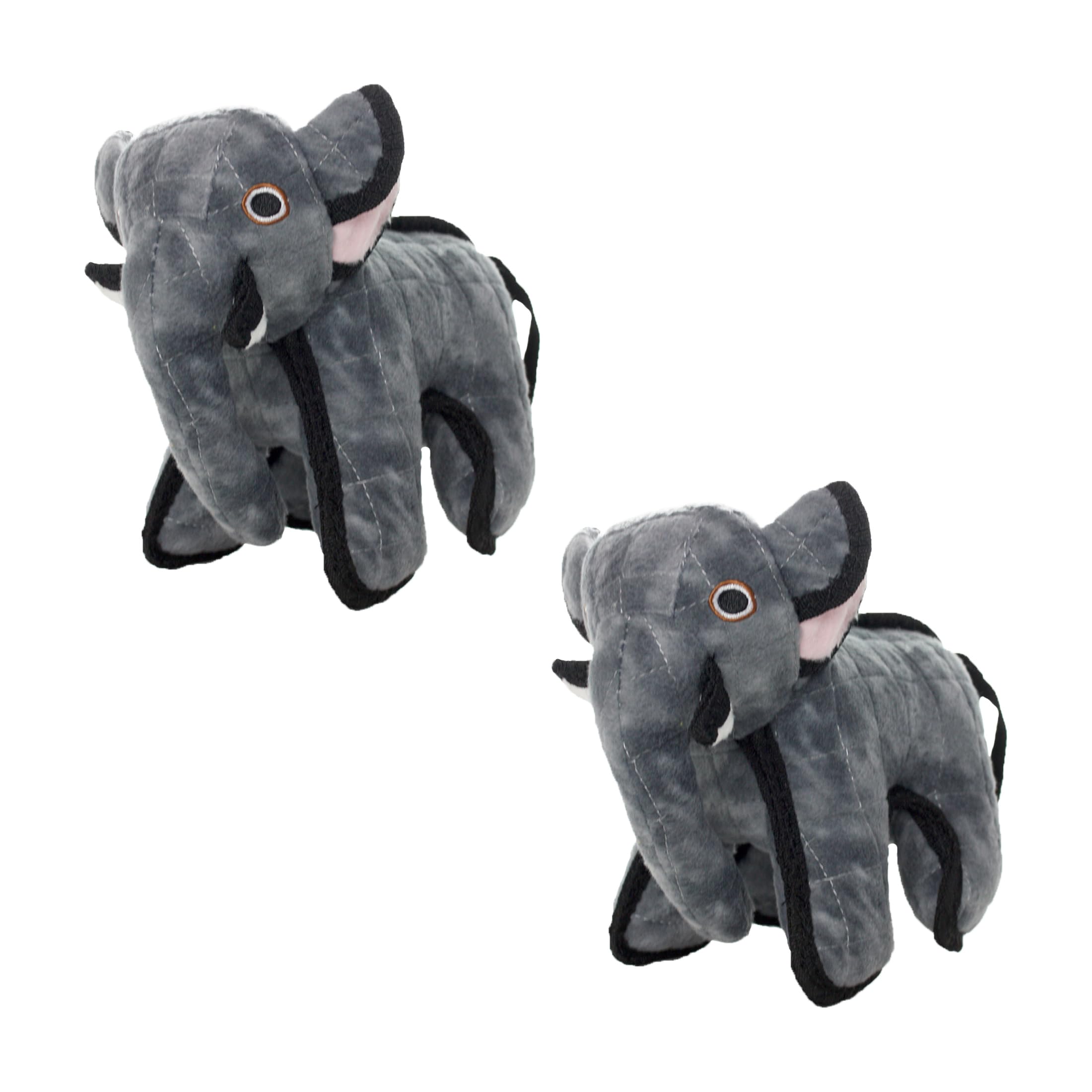 TUFFY - 2 Pack Original : Elephant Dog Toy : Ultra Durable Plush Dog Toy with Multiple Layers & Reinforced Seams, Washable and F