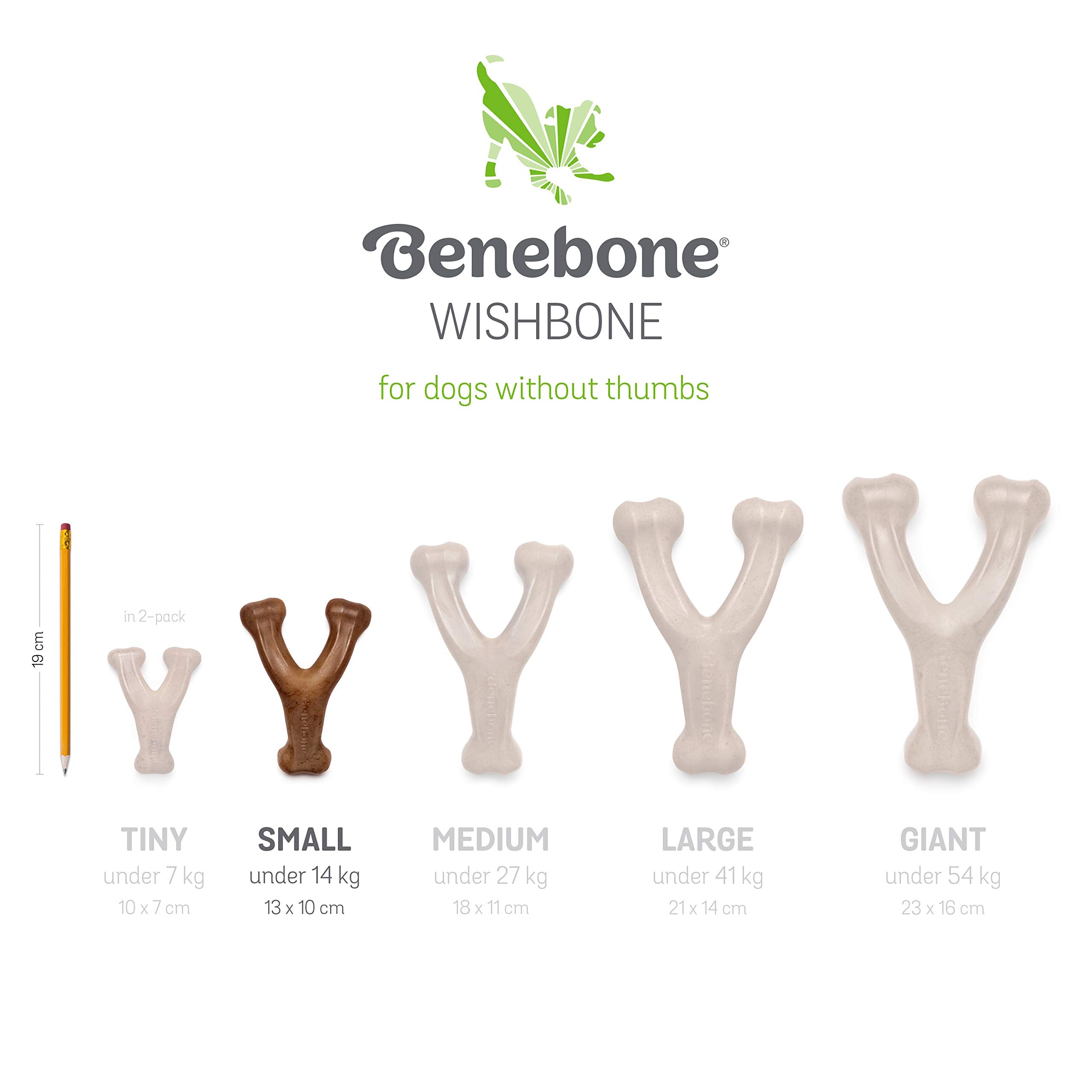 Benebone Wishbone Durable Dog Chew Toy For Aggressive Chewers, Real Chicken, Made In Usa, Small, For Any Breed