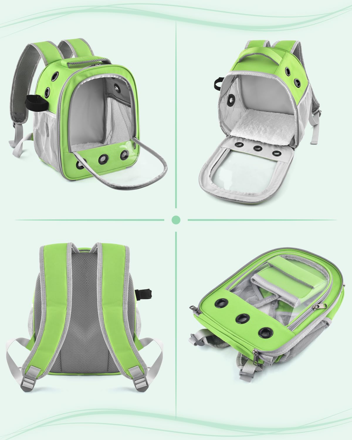 Dbness Guinea Pig Carrier Backpack, Portable Rabbit Travel Carring Bag For Pet Bunny Sugar Chinchilla Gerbil Bearded Dragon Hams