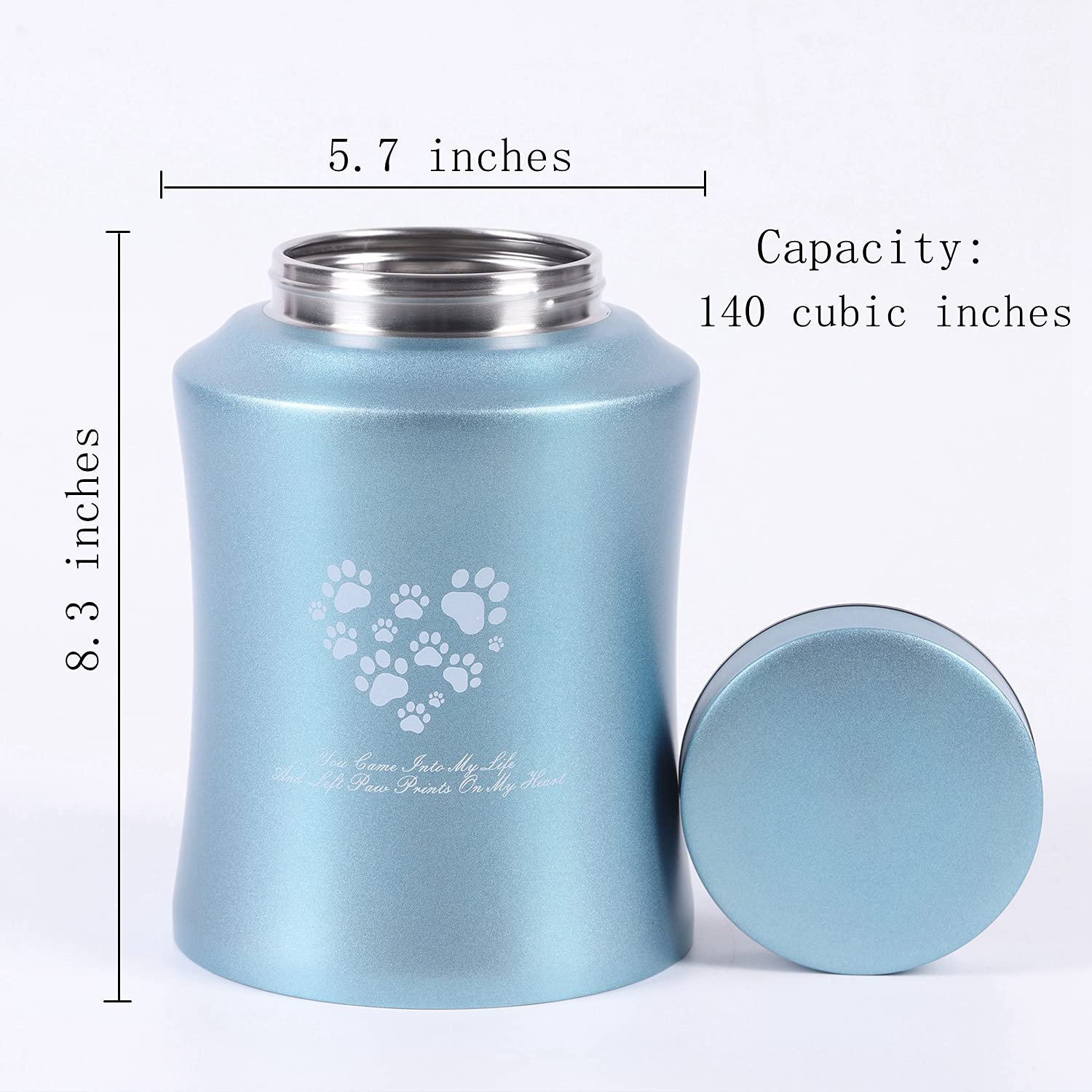 Stainlee Steel Pet Urns,Premium Urns For Dog And Cat Ashes,Paws Engraved Dog Urn For Ashes,Cat Creamtion Urn For Ashes,Pet Urn For Large Dog