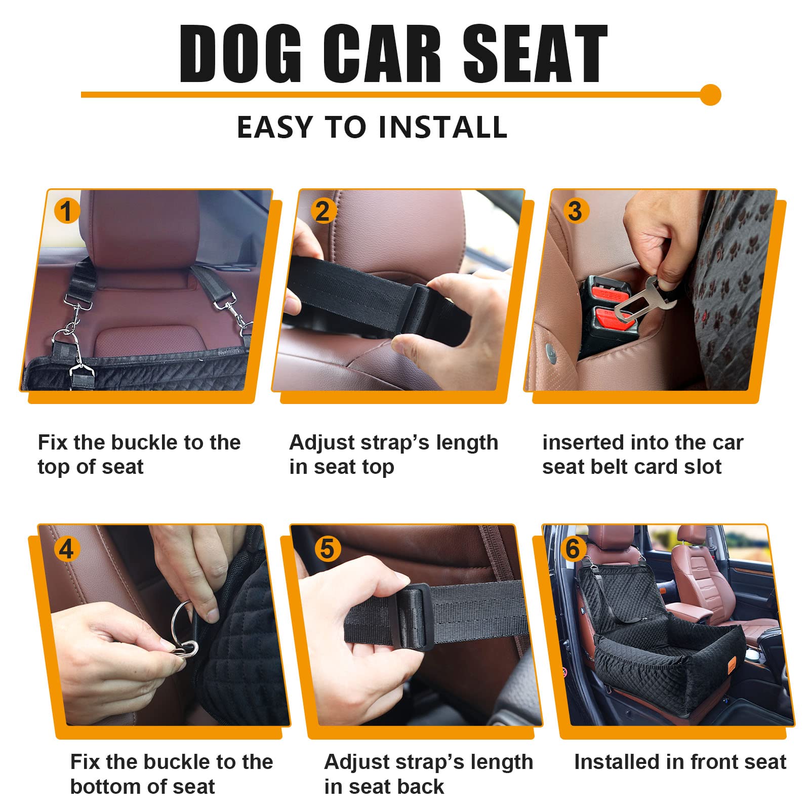 Dog Car Seat Pet Booster Seat For Medium Small Dogs,Dog Seat Travel Bed Multi-Function-Dog Bed,Dog Sofa Cushion,With Dog Blanket