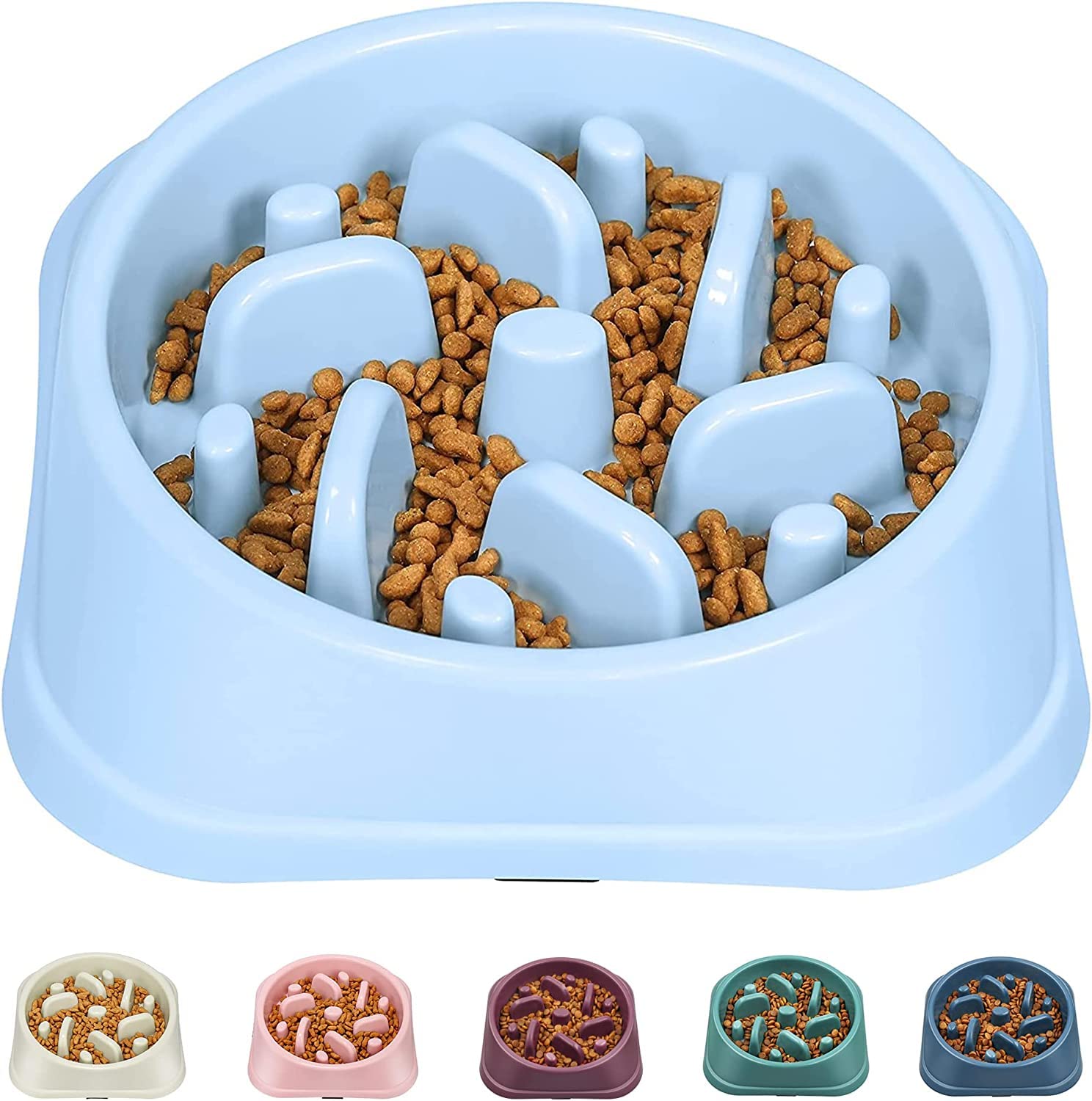 Bestottam Dog Food Bowl Feeder Slow Eating Pet Bowl EcoFriendly Durable NonToxic Preventing Choking Healthy Design Bowl For Do