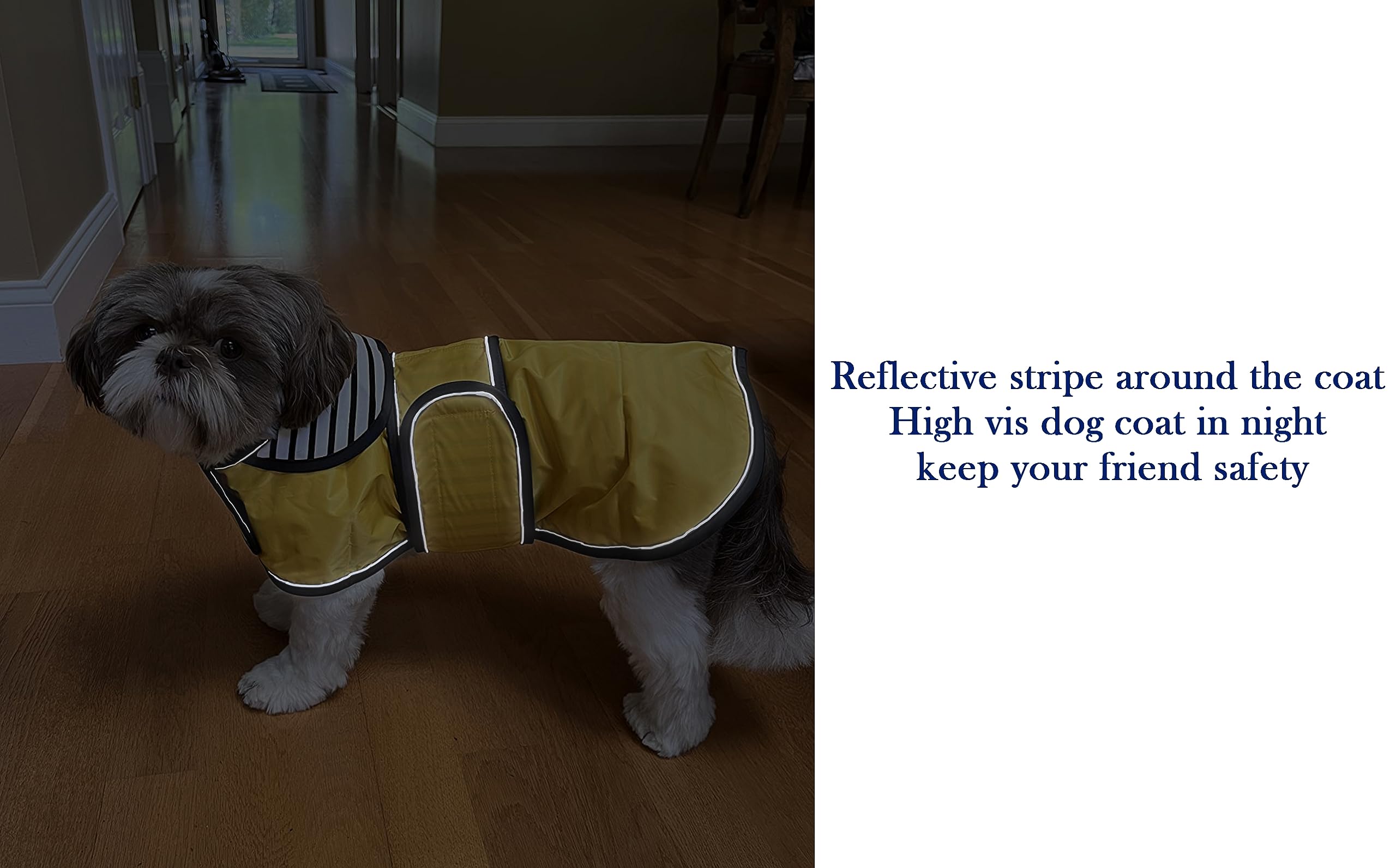 Dachshund Raincoat Waterproof, Perfect For Dachshund Sausage Weiner Long Back Breeds With Reflective Stripe Rain Coat For Dogs Great Coverage In Autumn Winter - Yellow - L
