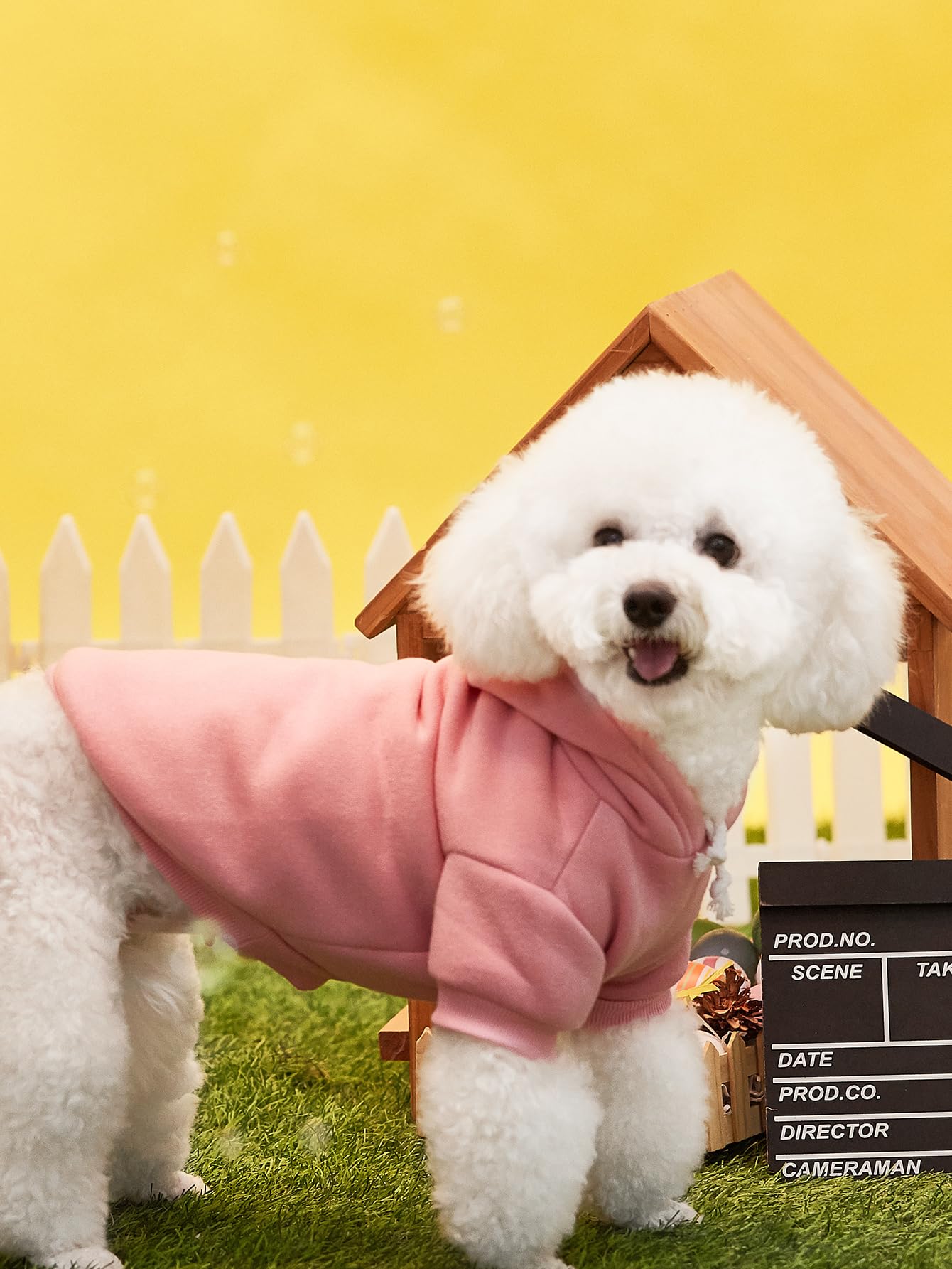 Qwinee 2Pcs Basic Dog & Cat Hoodie, Warm Jacket & Shirt - Black & Pink - Small, Medium & Large