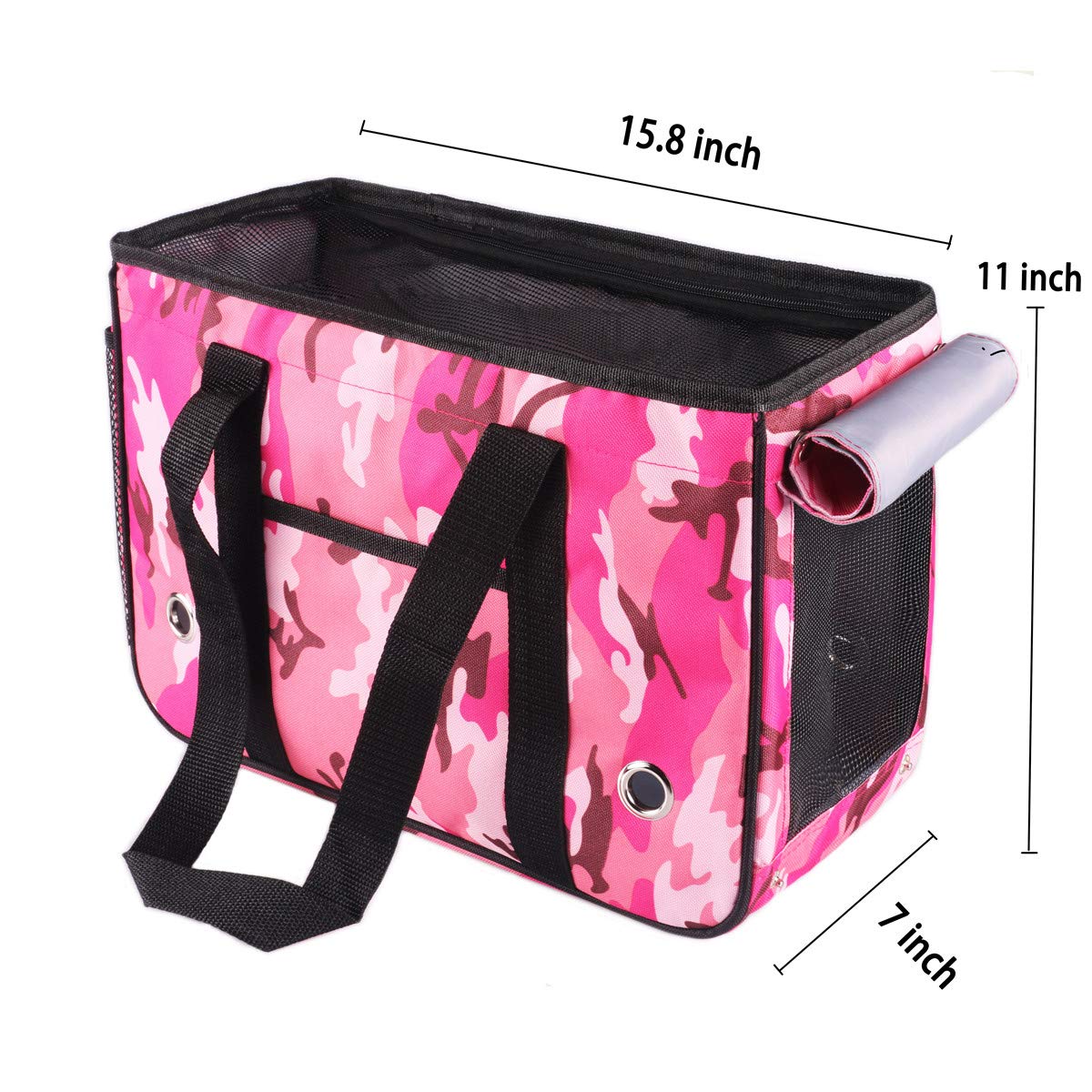 Kameiou Breathable Mesh Cat Small Dog Purse Carrier Tote Bag For Small Dogs Pets Outdoor Pet Purse Carriers For Puppy Cat Small