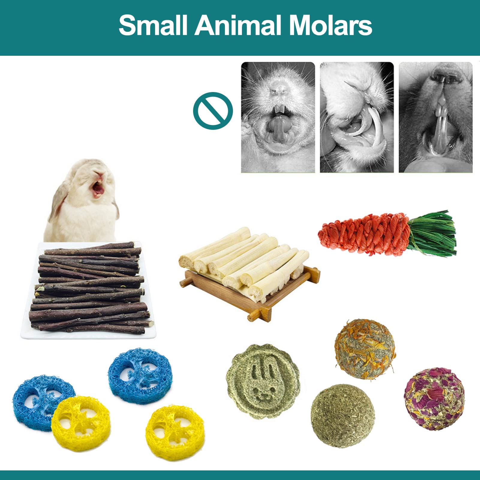 Rabbit Toys, Large Bunny Hideout Tunnel And Tube With Chew Toys For Grinding Teeth Apple Sticks Bamboo Carrot Loofah And Grass B