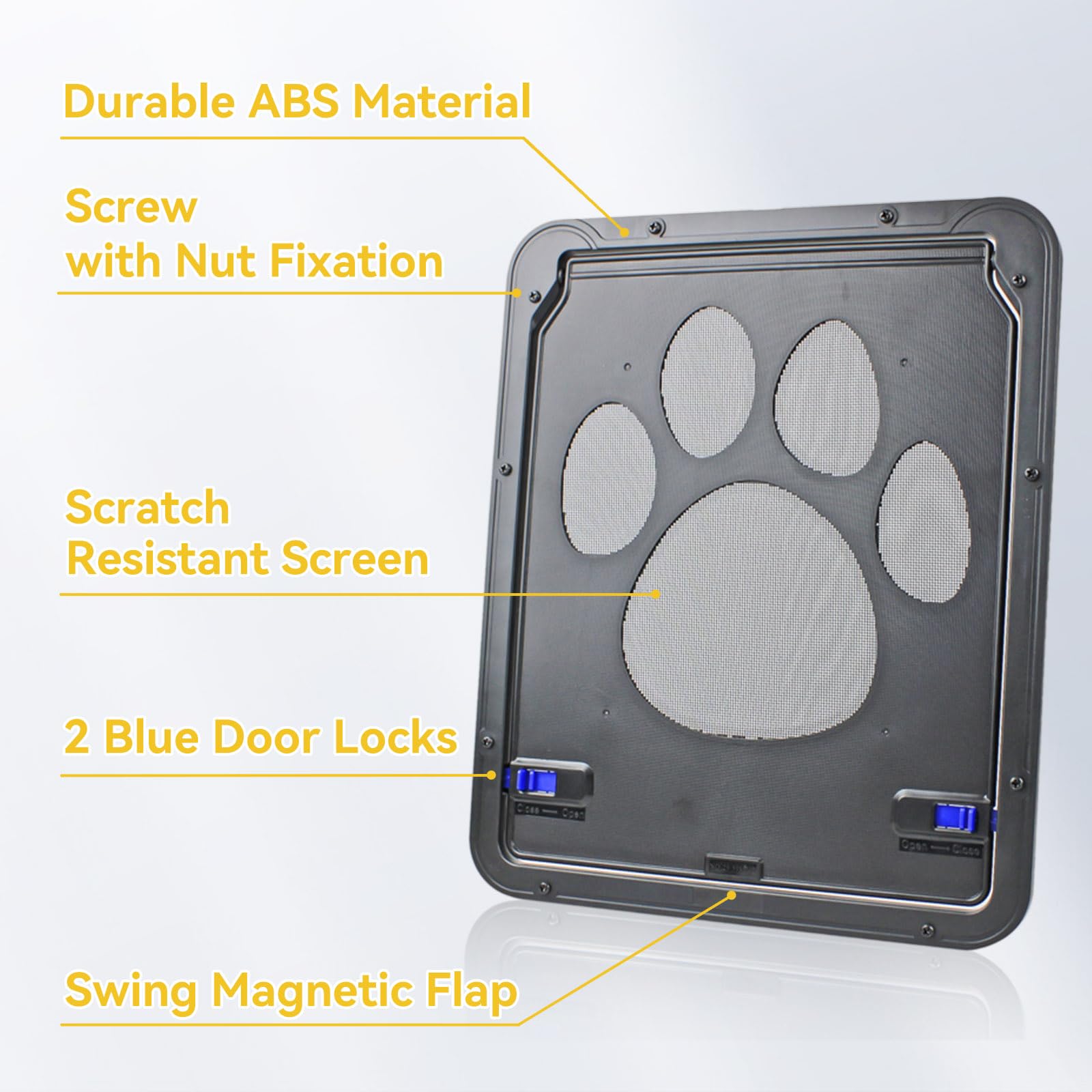 Namsan Cat Door for Screen Door, Passage 8 x 10.2 inches, Small Dog Door for Sliding Door, Pet Screen Window, Magnetic Flap Auto