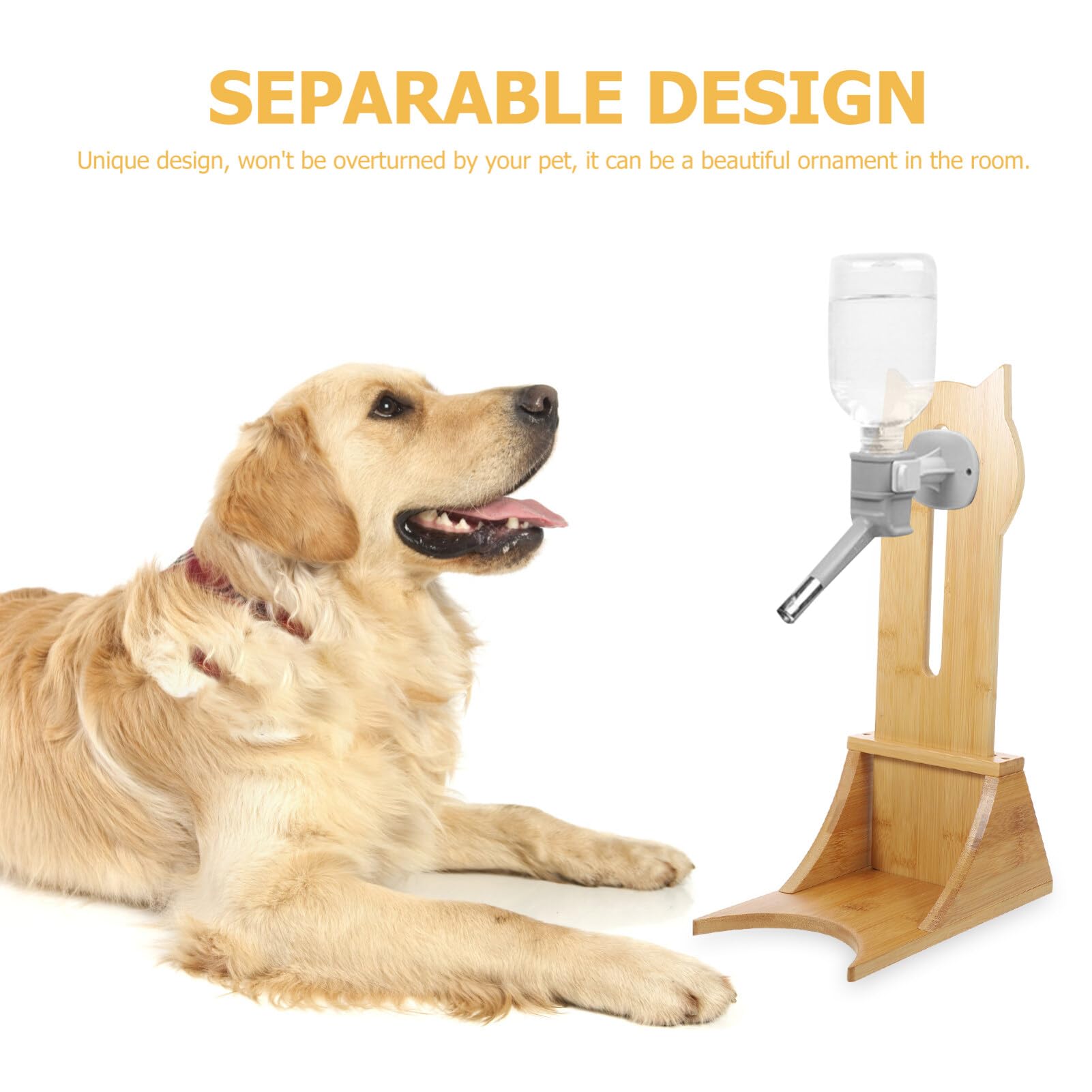 Balacoo Pet Rodent Water Dispenser Water Bottle Stand Wood Cat Water Bottle Rack For Pets Dogs Hamster Water Bottle Stand Cats Wooden Water Bottle Stand (Without Water Bottle)