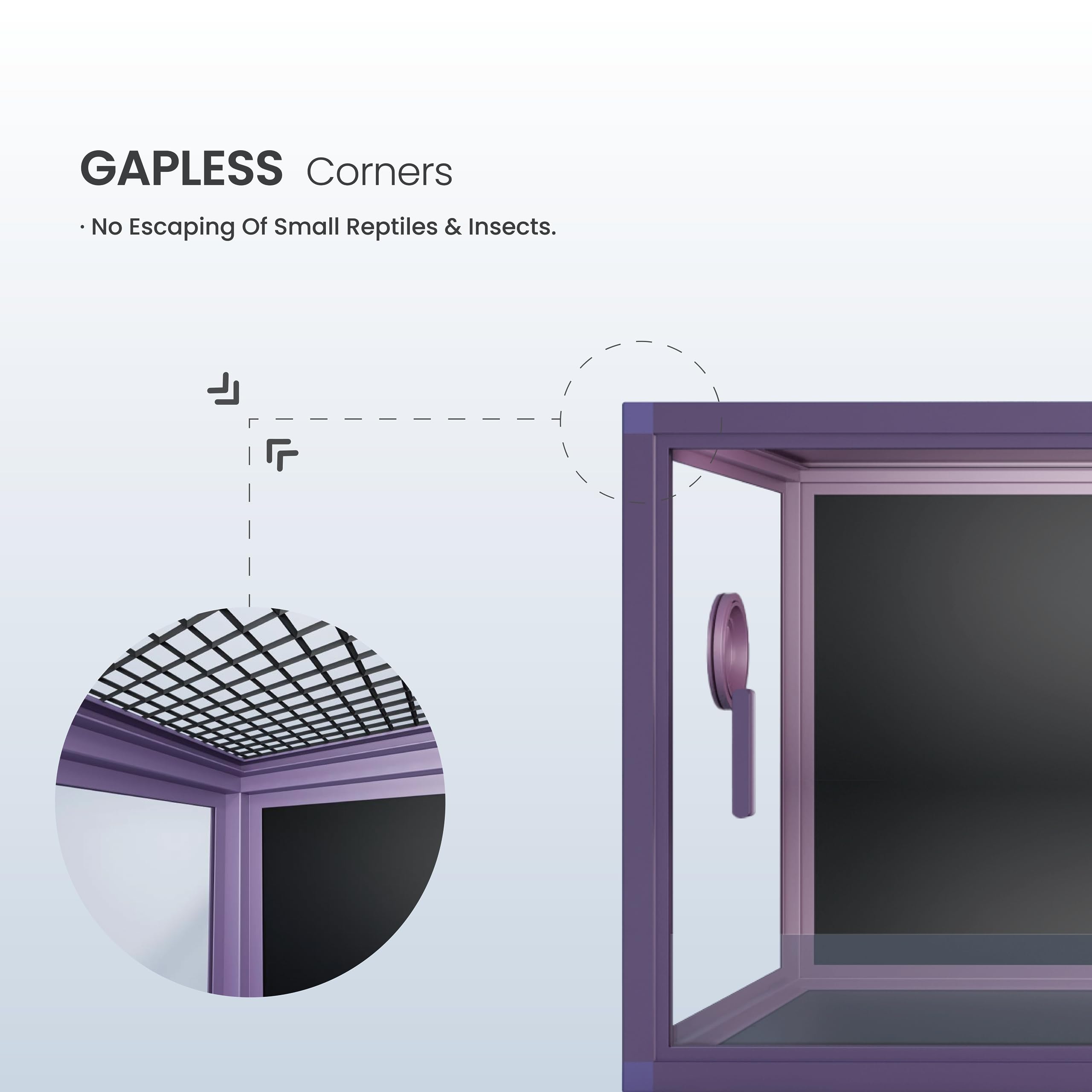 Phailozoo 50 Gallon Bearded Dragon Tank, Reptile Enclosure For Easy Maintenance, Front Opening Reptile Tank With Top Screen Vent