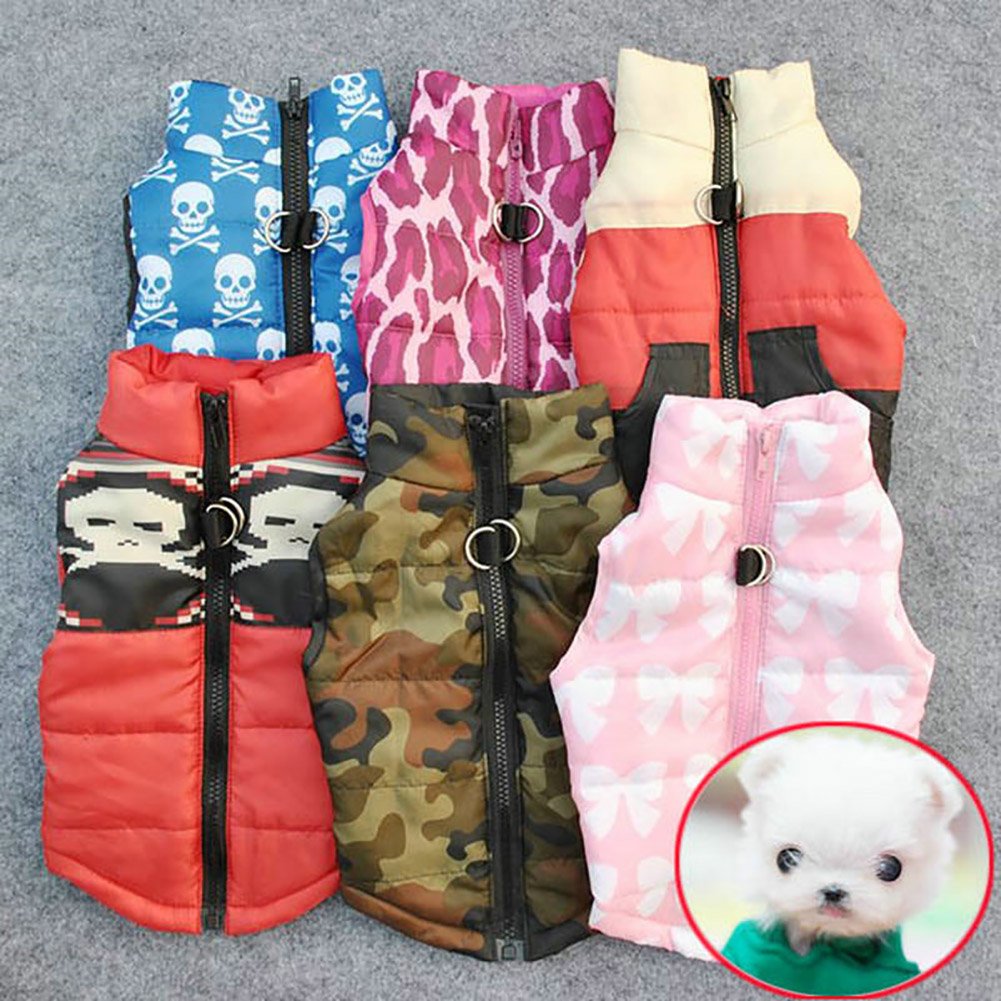 Marupet Winter Waterproof Windproof Vest Coat For Cold Weather - Warm Jacket For Small Medium Dogs (Not Suitable For Big Dogs) H