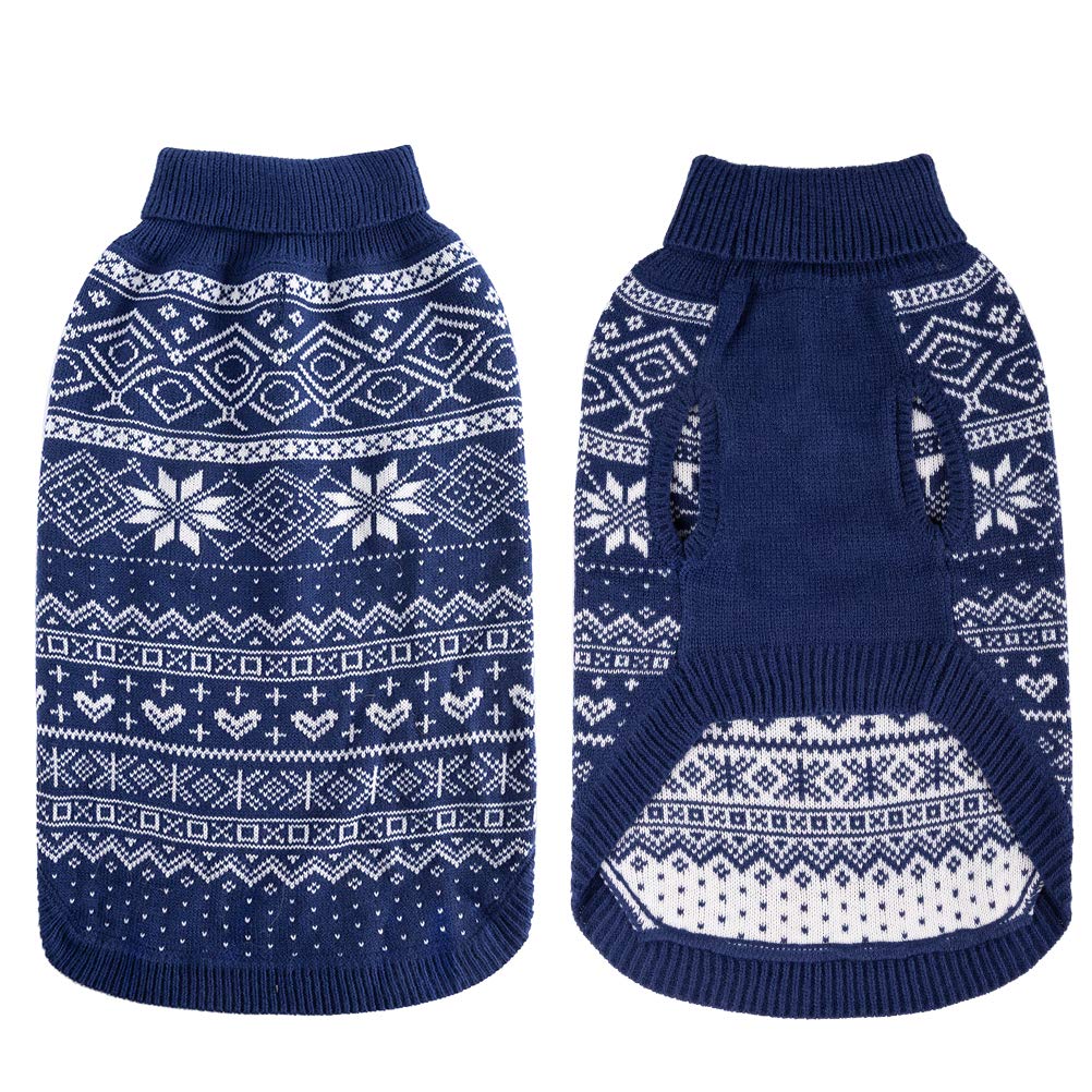 HOMIMP Argyle Dog Sweater - Warm Winter Coat for Small, Medium & Large Dogs, Ugly Puppy Sweater, Soft Coat, Pet Clothing for Boy