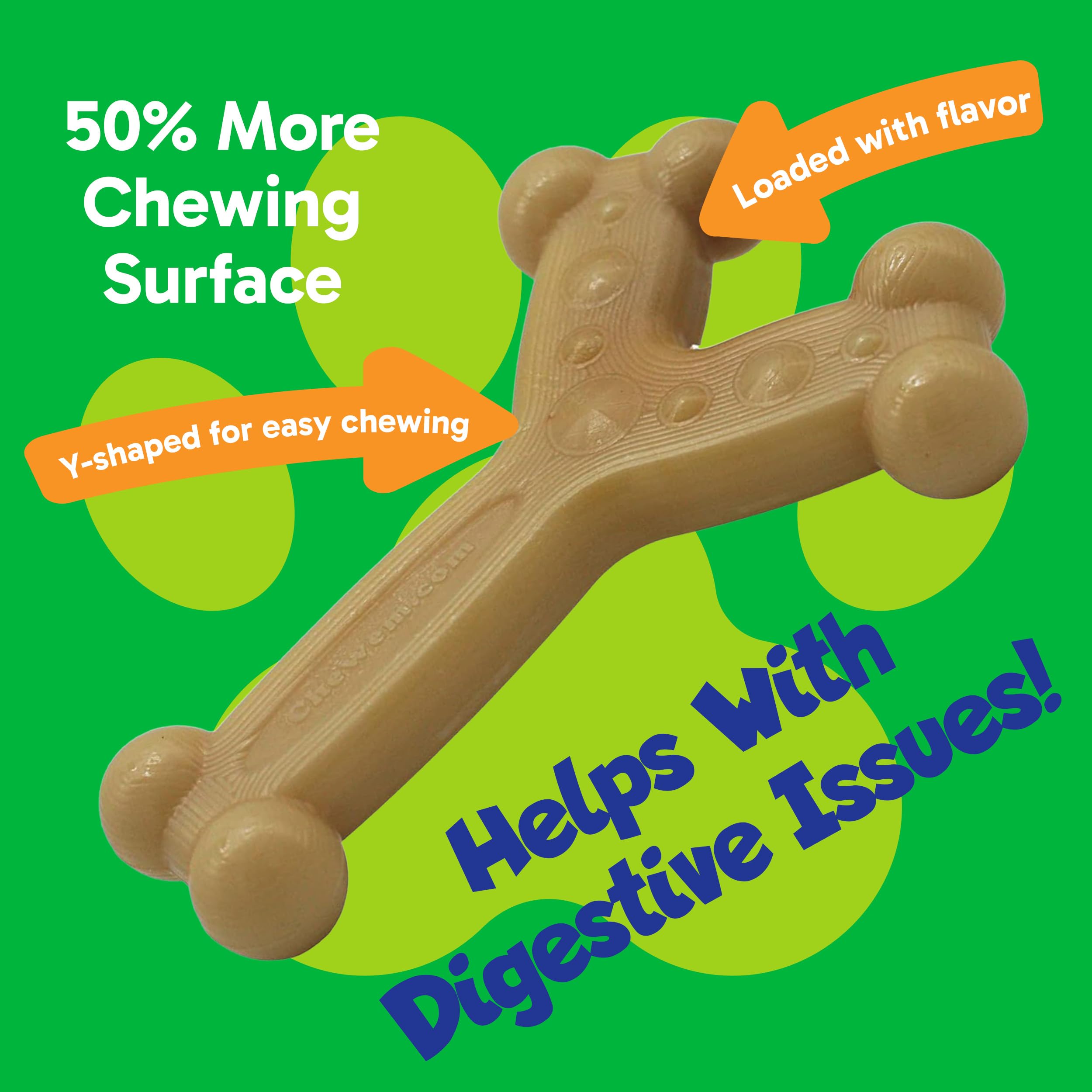Chewems Durable Chewy Dog Toys | Long-Lasting & Flavorful Chew Dog Toys, Large Dog Breeds | Large Dogs, Chicken-Flavored