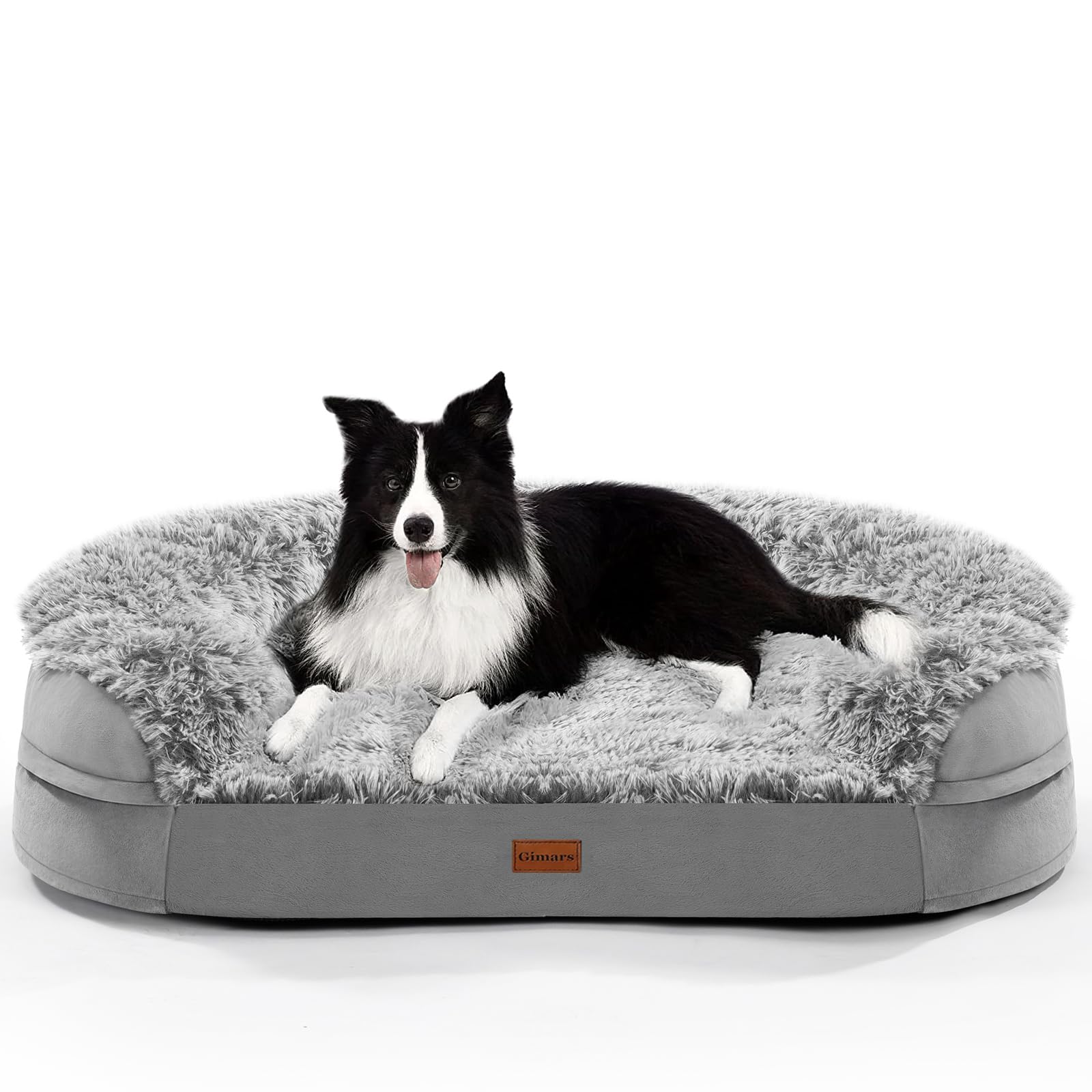 Gimars 3.7In Ultra Thick Orthopedic Dog Beds For Large Dogs,Soft Egg Foam Dog Sofa Bed, 28D Crate Foam Washable Cover, Waterproo