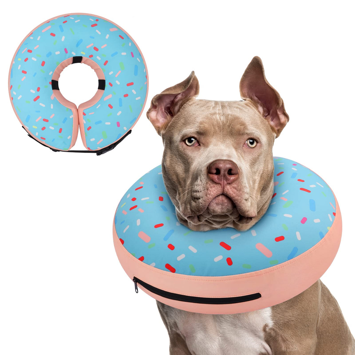 Supet Inflatable Dog Cone Collar Alternative After Surgery, Dog Neck Donut Collar Recovery E Collar For Neuter, Soft Dog Cone For Small Medium Large Dogs 0520