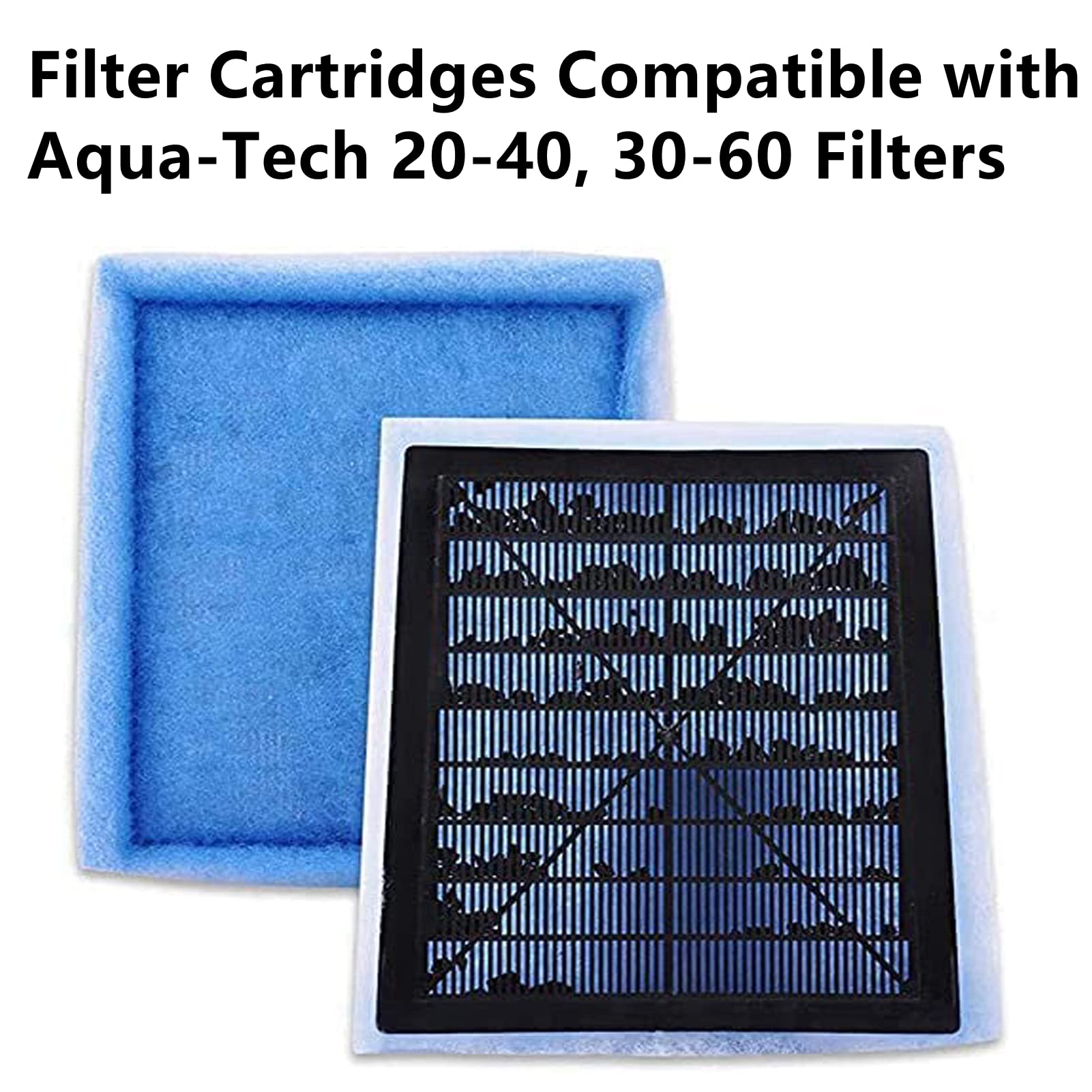 Yonice 6 Pcs Aquarium Filter Cartridge Compatible For Aqua-Tech 20-40/30-60 Power Filters,Replacement For Aquatech Ez-Change #3