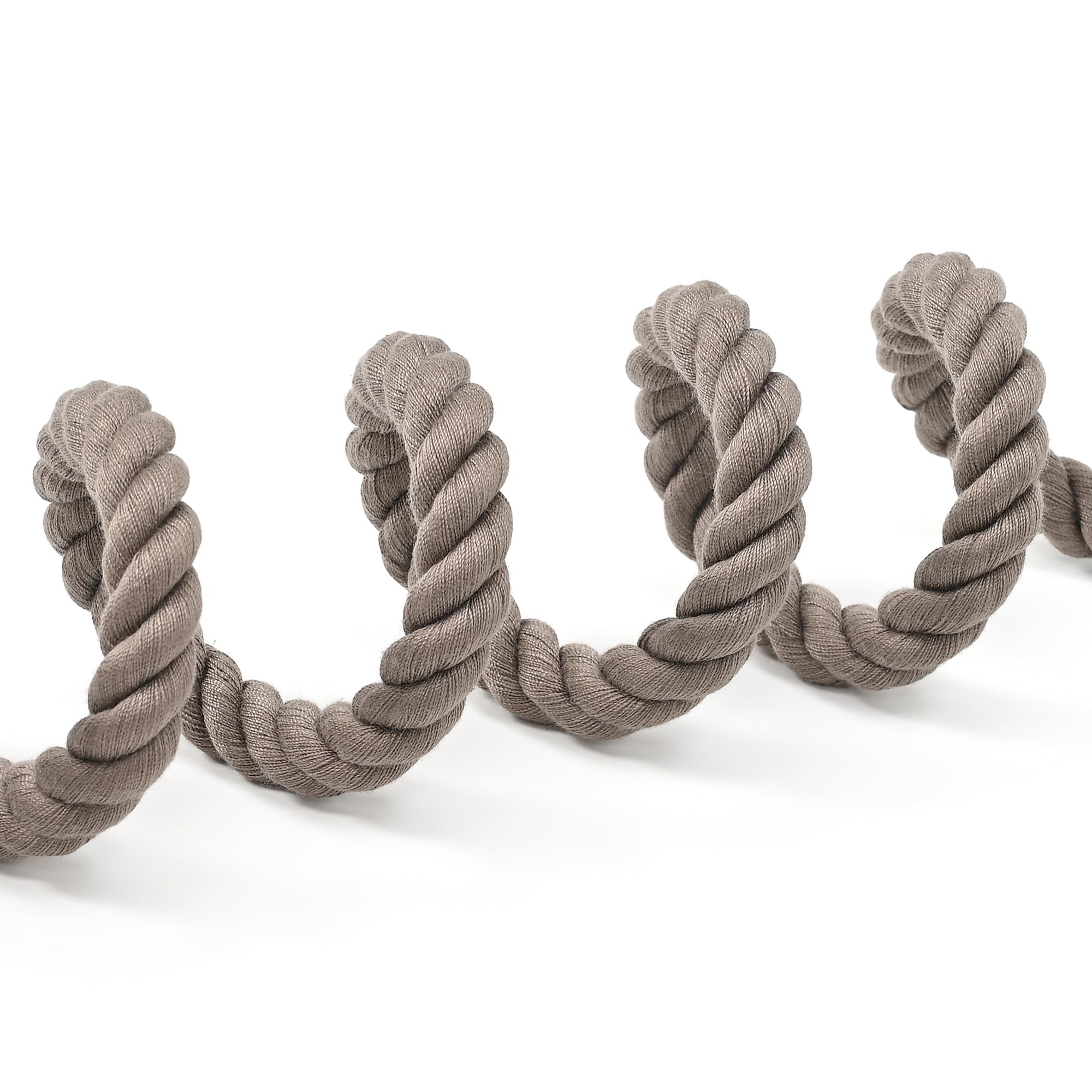 Mile High Life Braided Cotton Rope Leash With Leather Tailor Handle And Heavy Duty Metal Sturdy Clasp (Camel, 72 Inch (Pack Of 1))