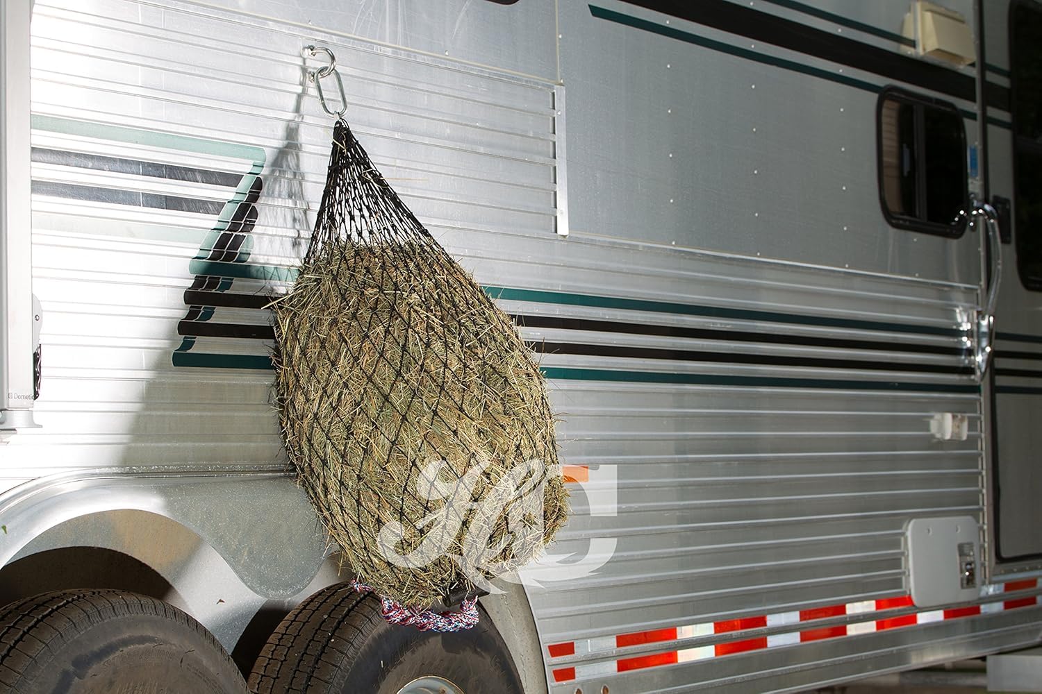 Hay Chix Hay Net for Horses | Slow Feed Hay Bag Feeder | Marine-Grade UV Treated Nylon | Holds 4-6 Flakes | Half Bale Net | 1 3/