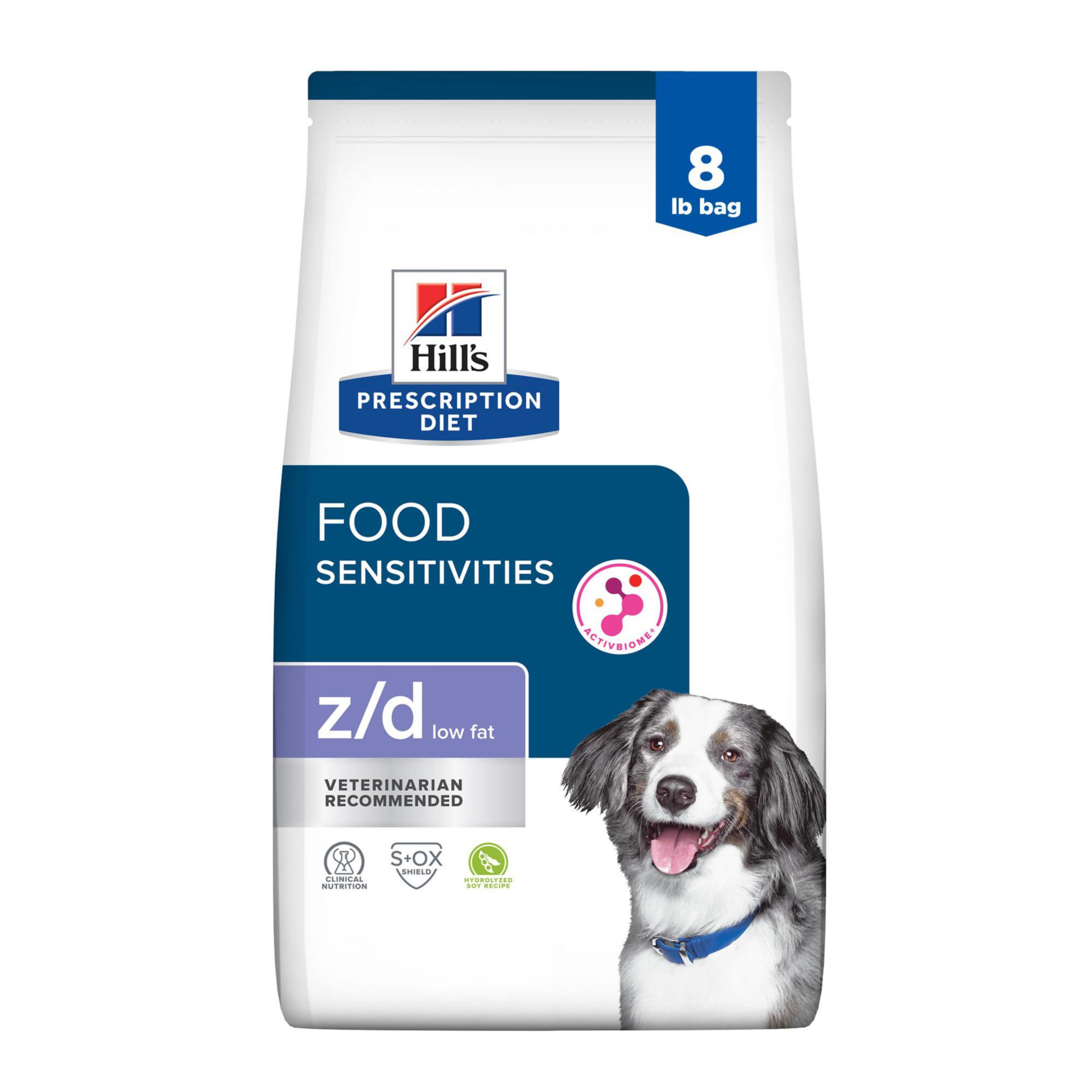 Hills Prescription Diet z/d Low Fat Dry Dog Food, Hydrolyzed Soy Recipe, 8 lb. Bag