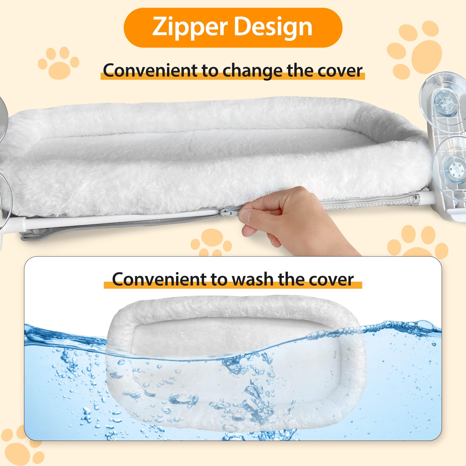 L&W Bros. 2Pc Cat Window Perch Cushion Bed Cat Window Hammock With 4 Updated Suction Cups Easy To Assemble Cat Window Bed For He