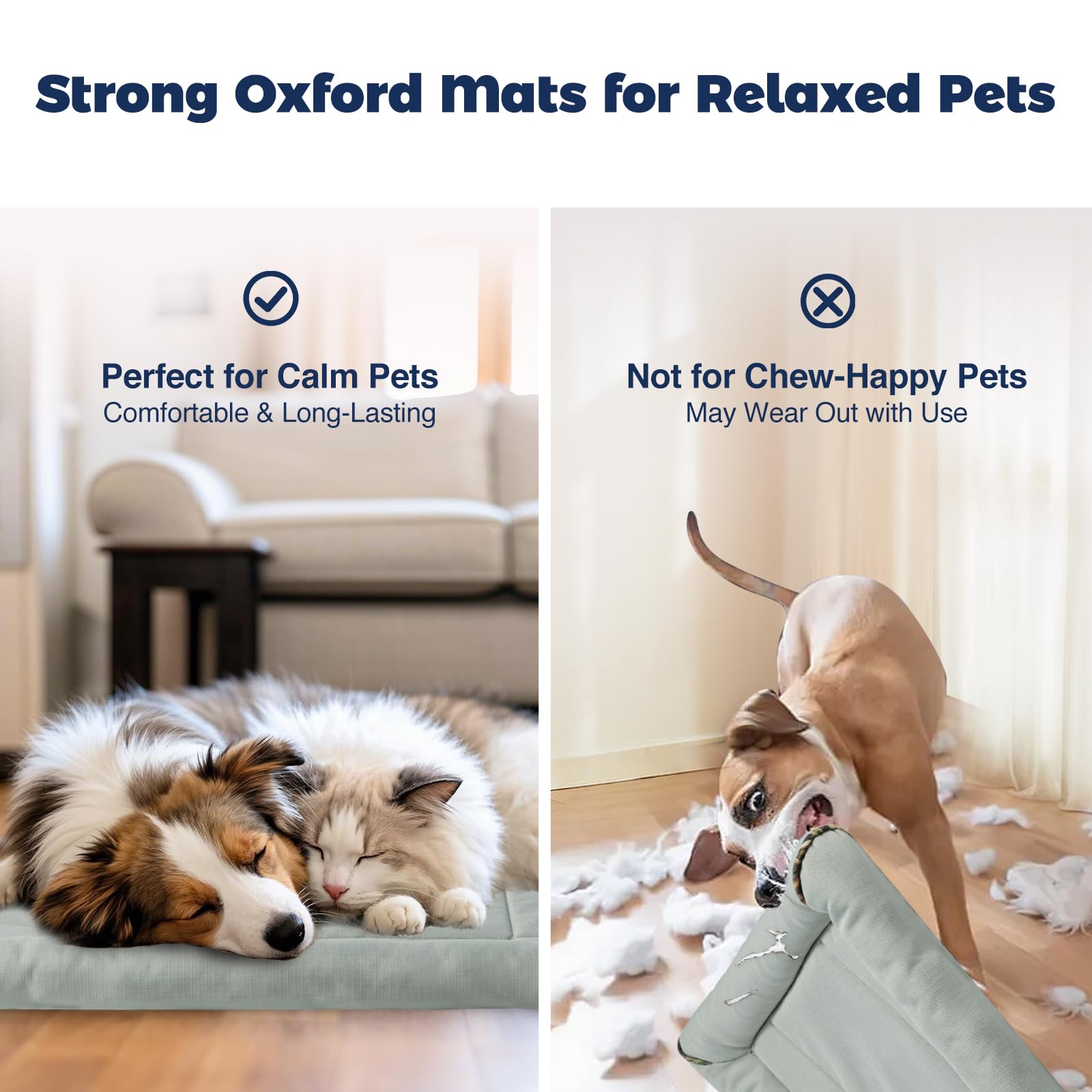 Miguel Outdoor Waterproof Dog Bed For Metal Dog Crates Water-Resistant Ripstop Oxford All Weather Pet Mat Durable Easy Wipe Clean Travel Indoor Outdoor Puppy Bed(42Inch Dog Crate,Gray)