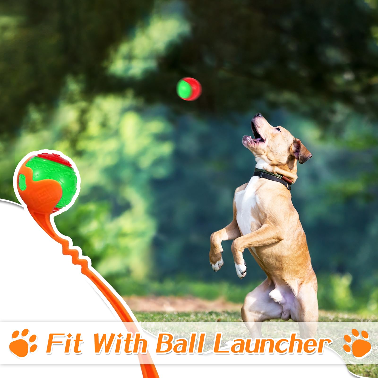 Vatrepeo 4 Packs Large Dog Balls, 4.5 Inch Squeaky Dog Balls, High Bouncy Dog Ball For Interactive Playing, Dog Toys Balls For T
