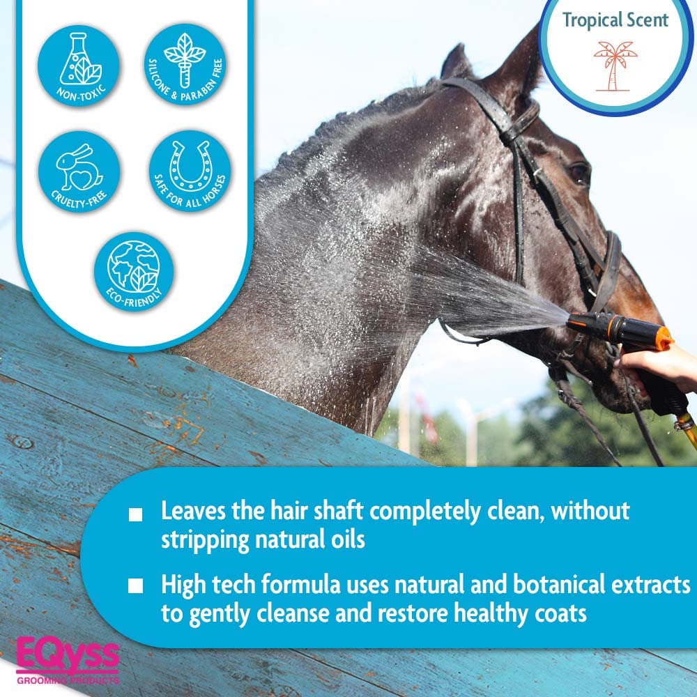 EQyss Premier Equine Shampoo - Conditions & Moisturizes Horse's Coat, Mane & Tail - Enhances All Coat Colors, Promotes Shine, Si