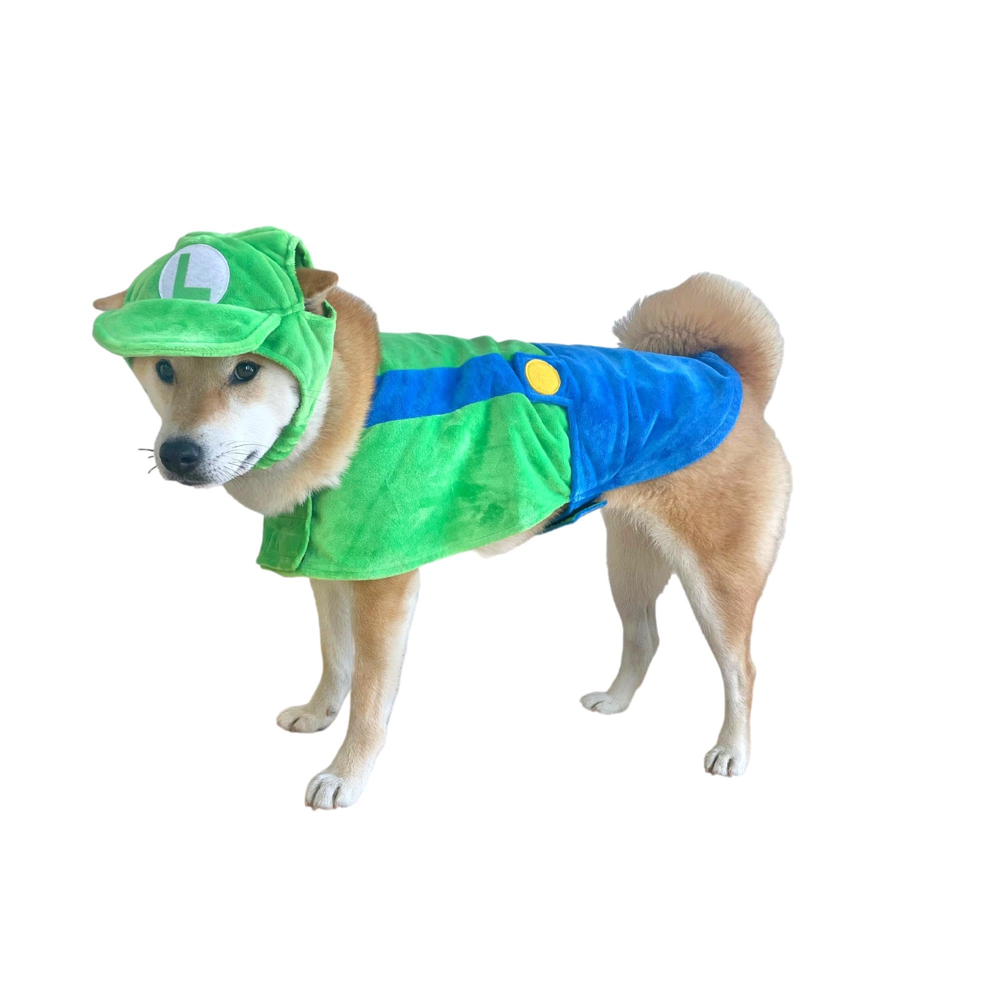 ComfyCamper Hat and Suspenders Dog Costume - X Large Medium Small Lab Star Space Cosplay Halloween Costumes, X-Large, Red