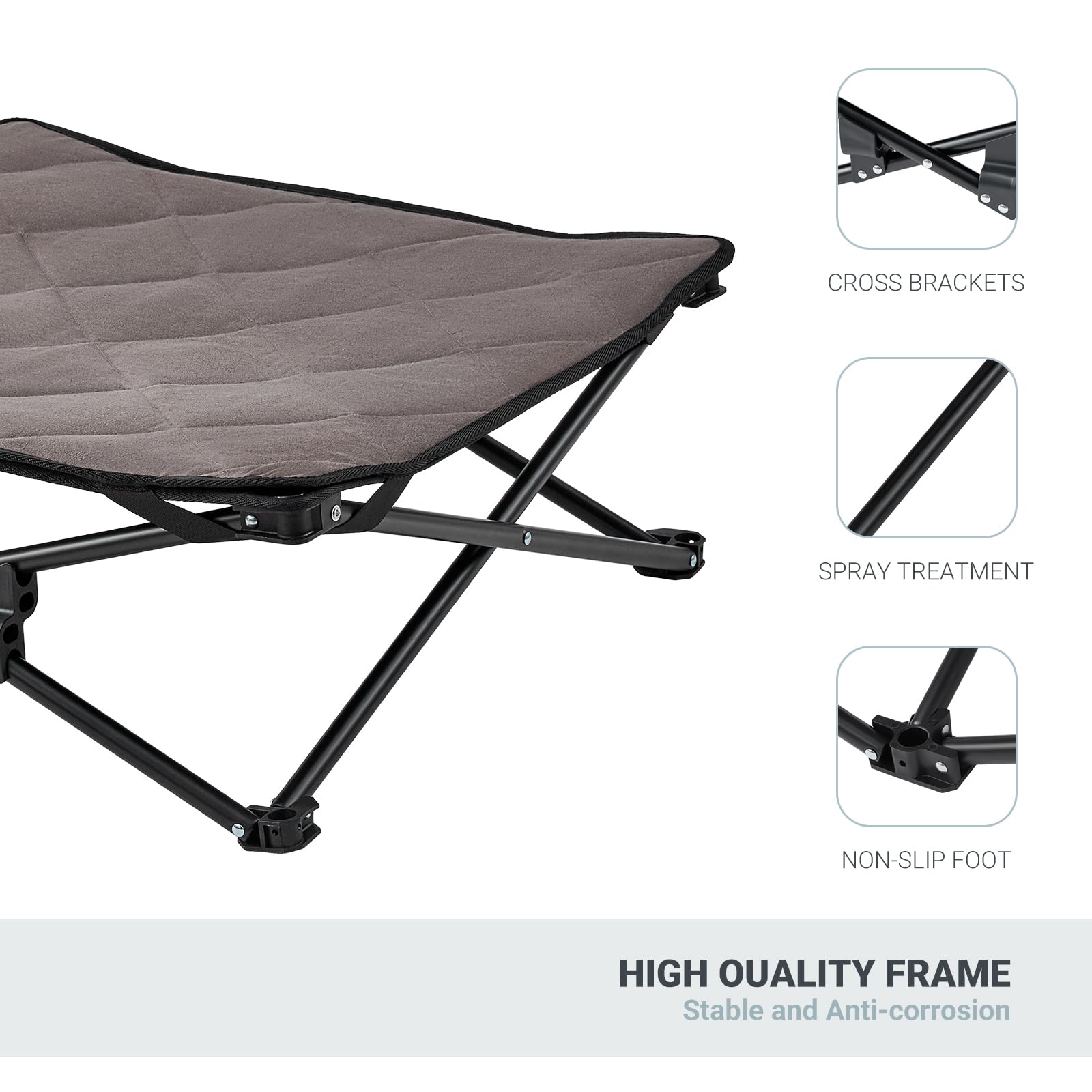 KingCamp Cooling Elevated Dog Bed for Small Dogs, Raised Puppy Bed Dog Cot Fits Up to 100 Lbs, Portable Folding Couch with Durab