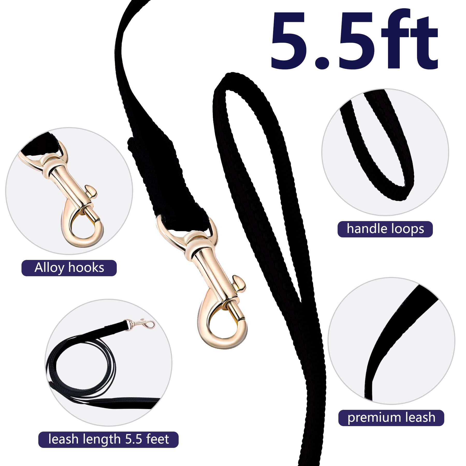 Yesito Chicken Harness Hen Size with 5.5-Foot Matching Belt