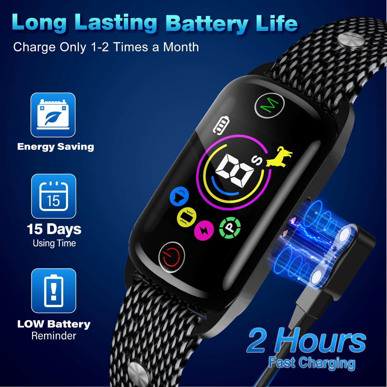 Bark Collar, Dog Bark Collar For Large Medium Small Dogs, Thunbest Rechargeable Anti Bark Collars For Dogs With 8 Adjustable Sen